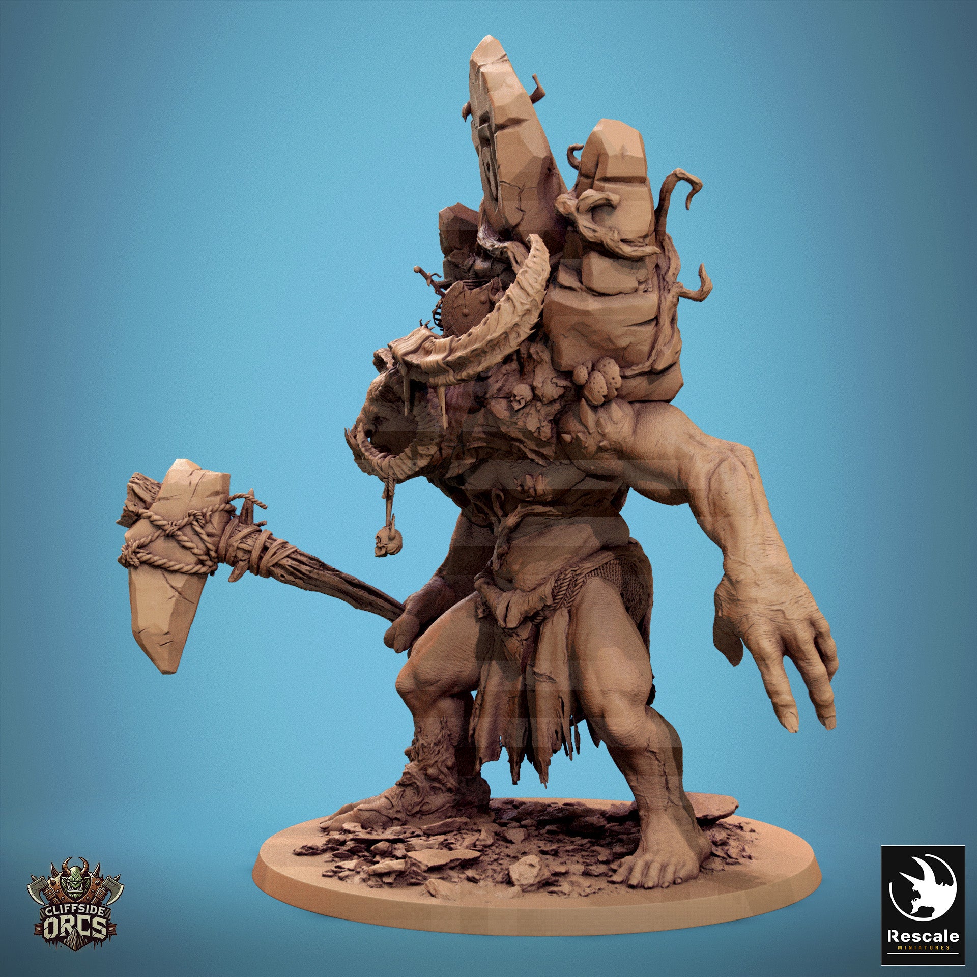 Gravulkar Stonebound Ogre - aus der Reihe Cliffside Orcs von Rescale Miniatures