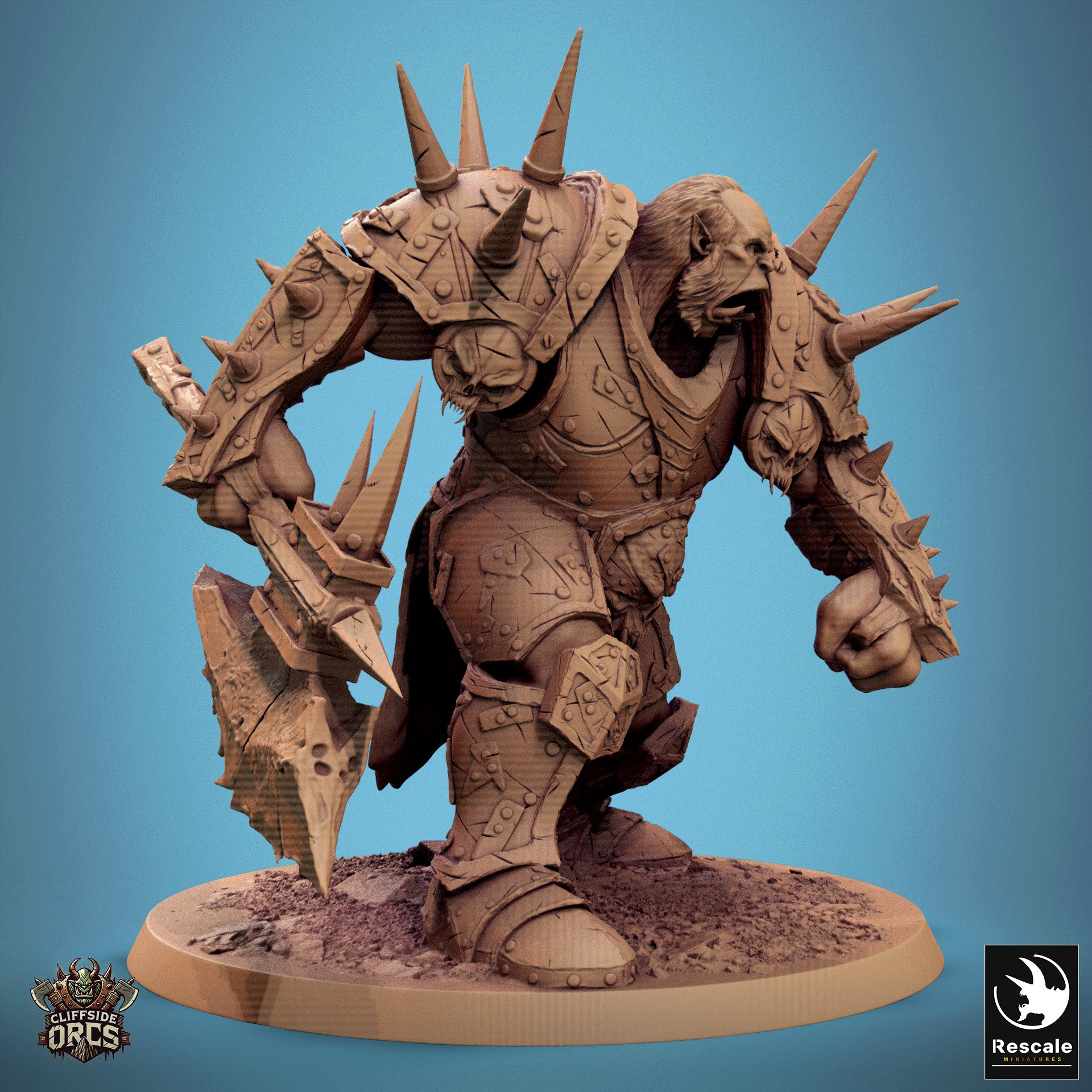 Orc Boss - aus der Reihe Cliffside Orcs von Rescale Miniatures