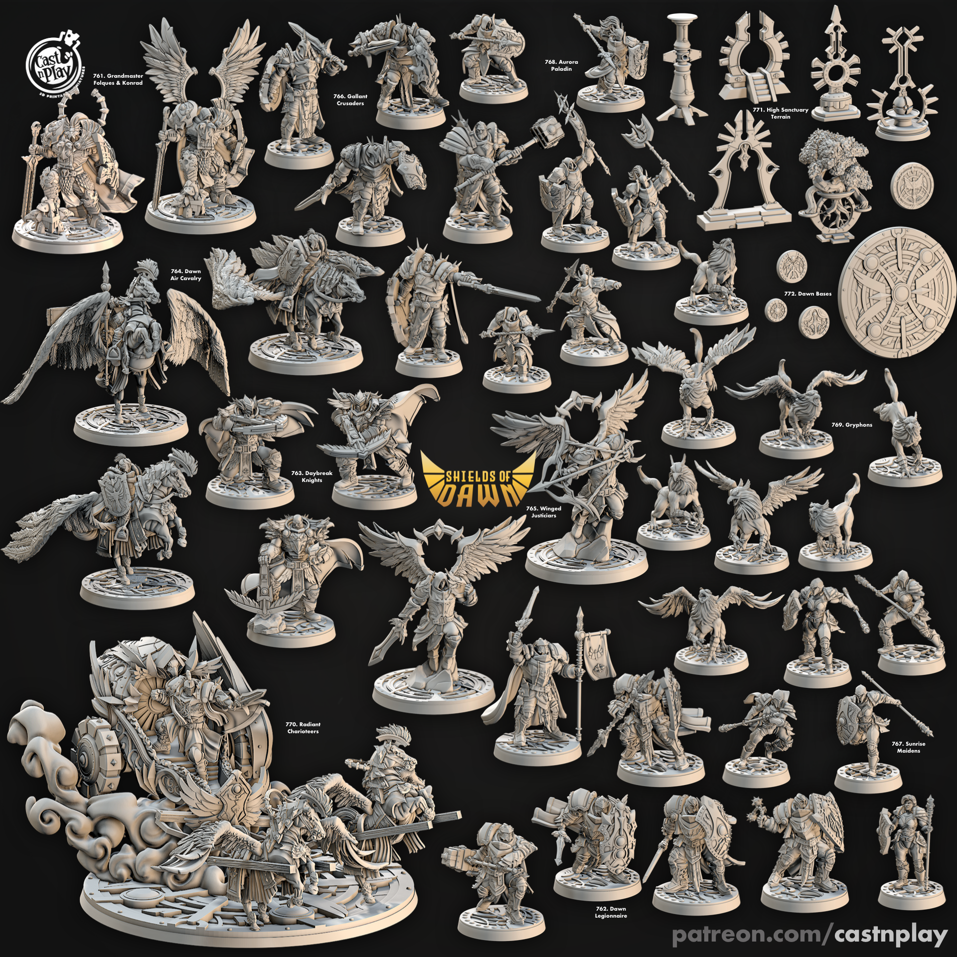 Daybreak Knights - Shields of Dawn - Cast n Play