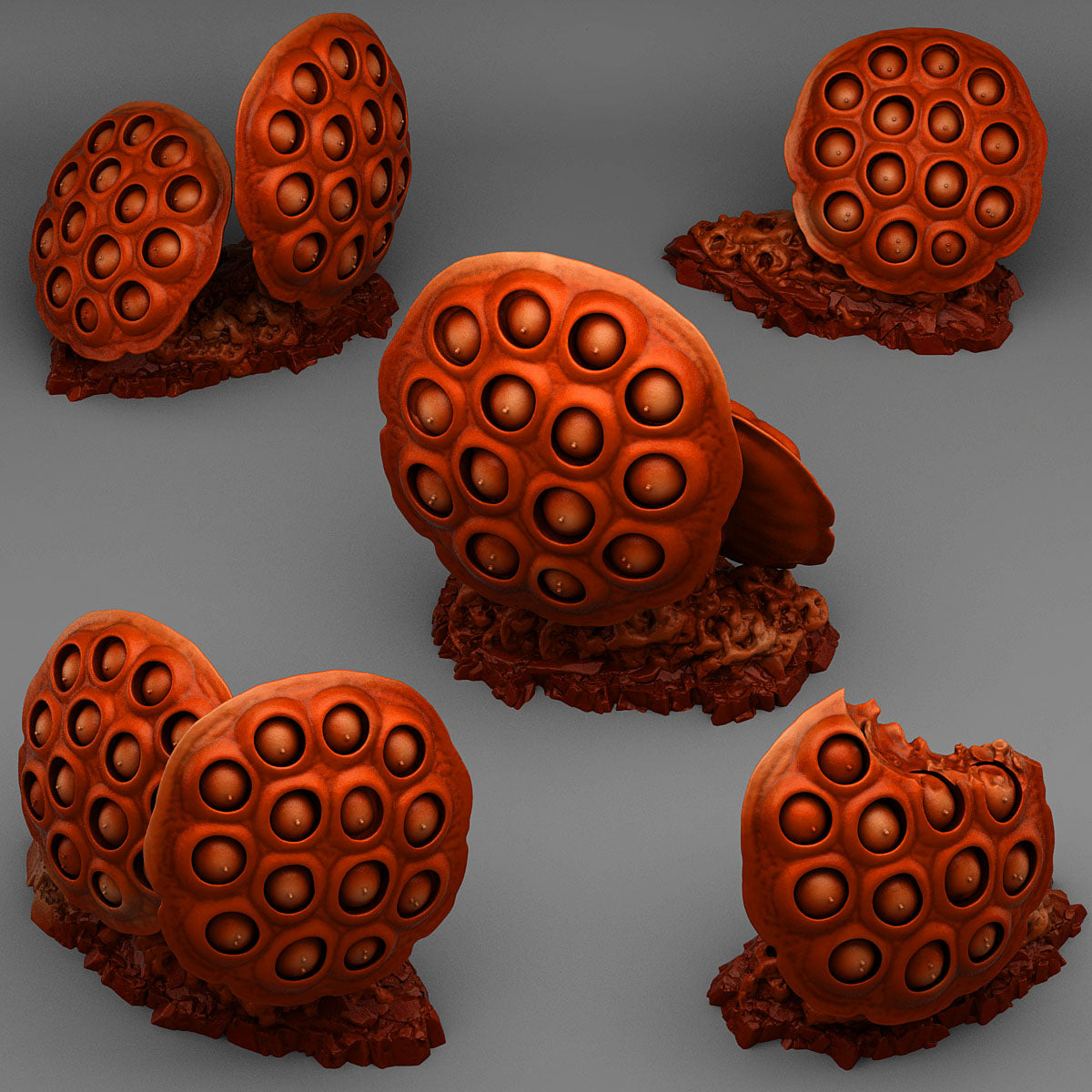 Corrupte Eyed Mushrooms - Plants & Rocks Sep - Print Your Monsters
