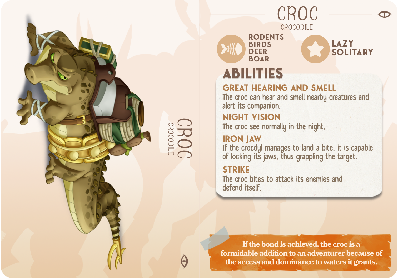 Crocodile - Reptiles - Croc - Animal Companions by Cornelia - Cast n Play
