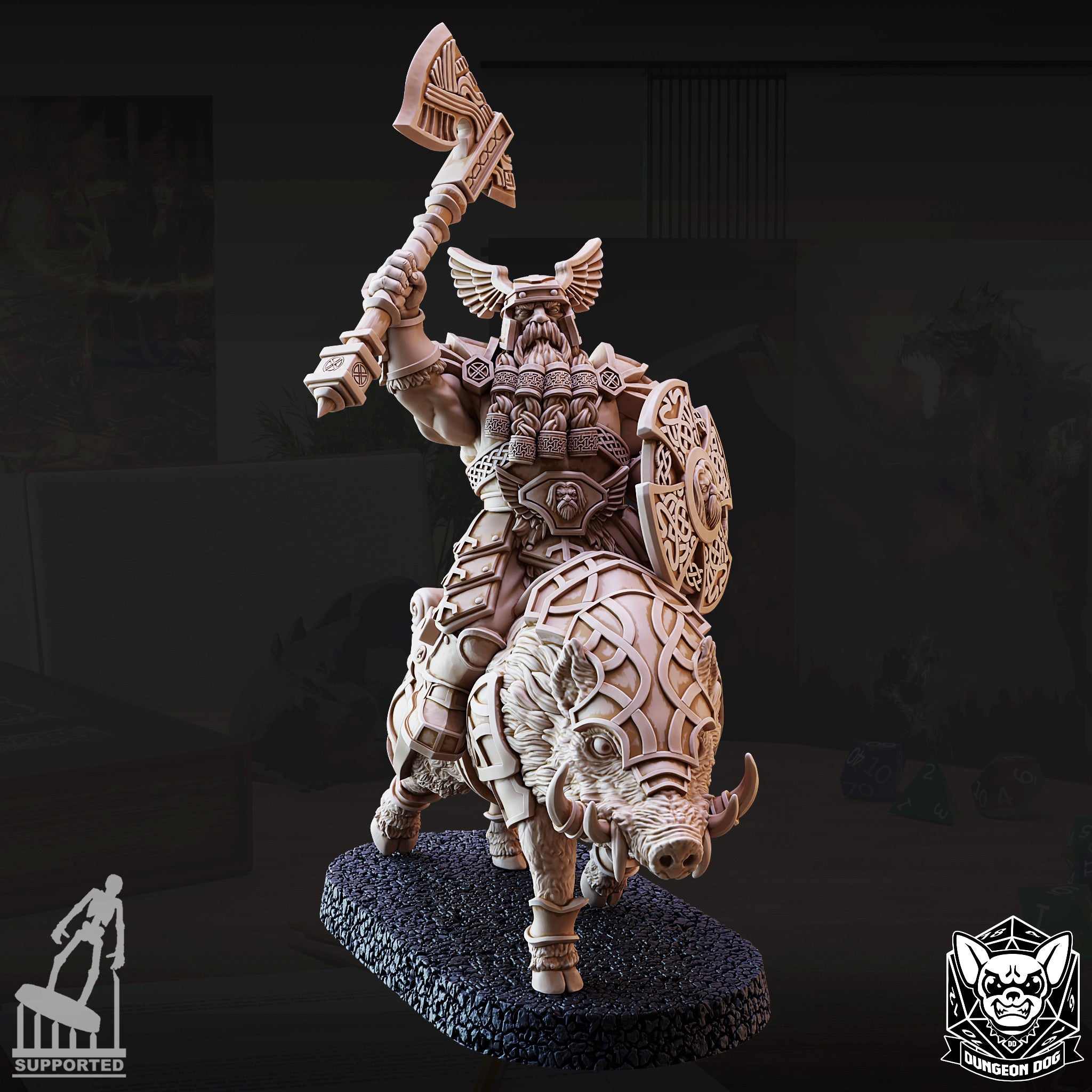 Dwarf Boarrider - Dungeon Dog