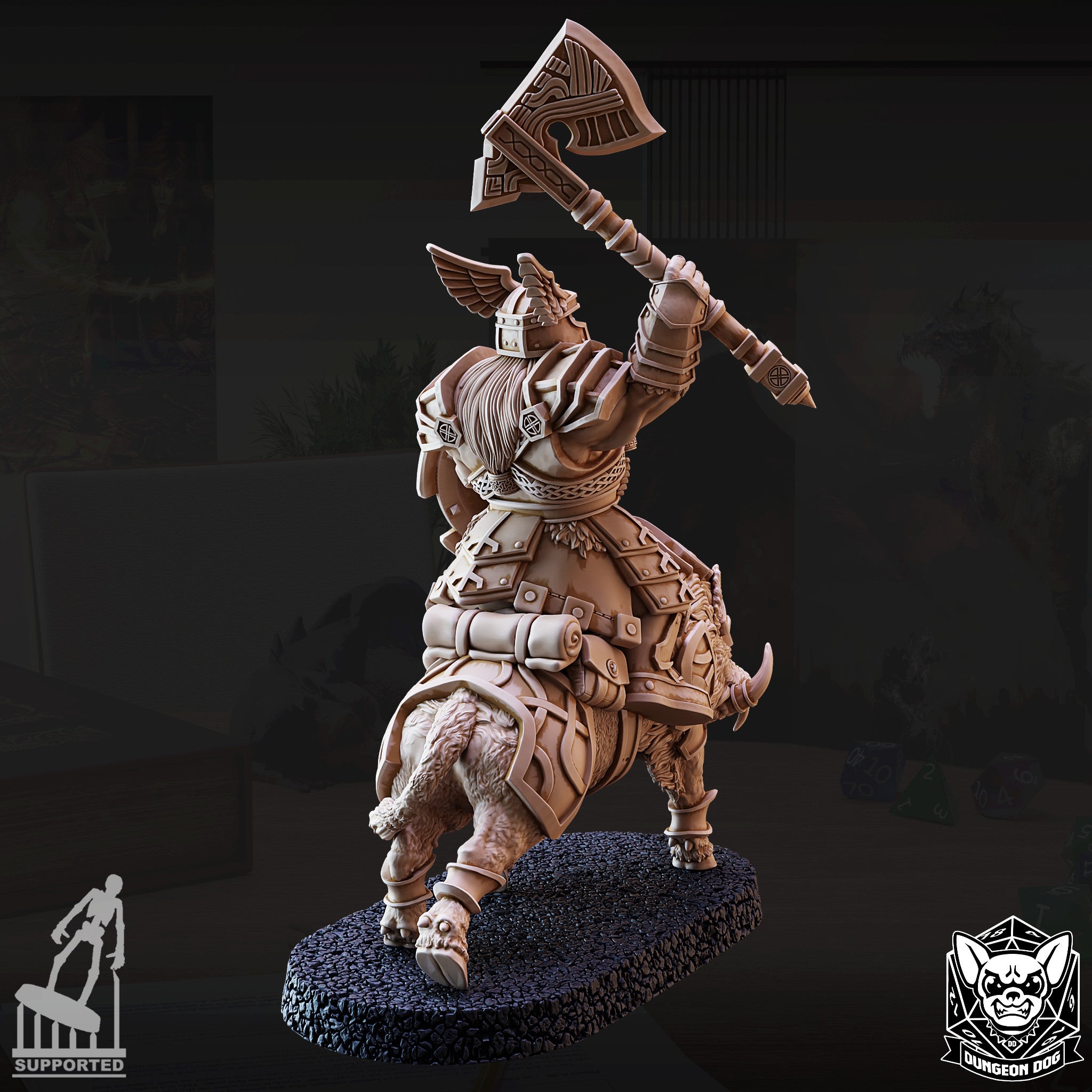 Dwarf Boarrider - Dungeon Dog