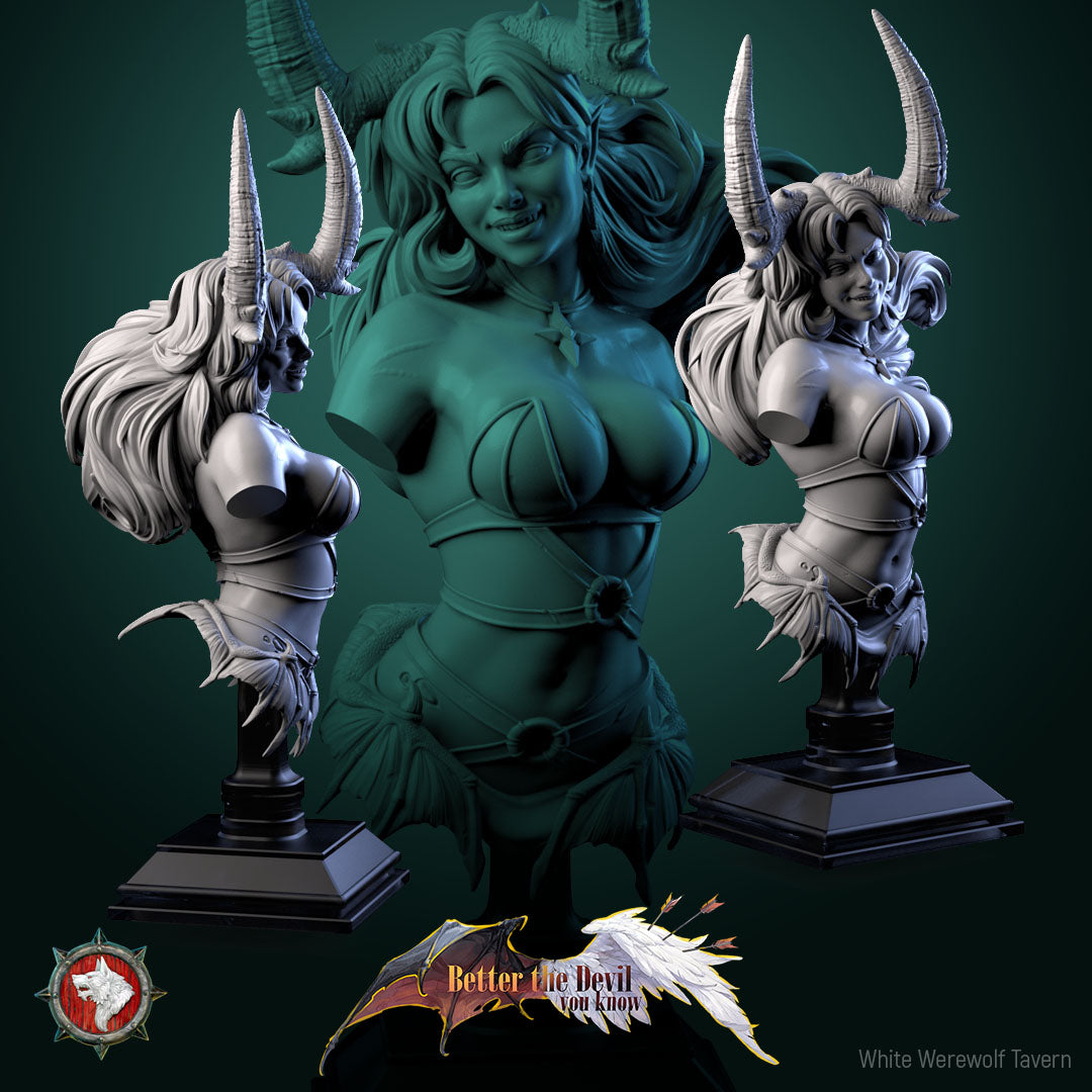 Darkheart Dame - Bust aus der Reihe Better the Devil you know von White Werewolf Tavern