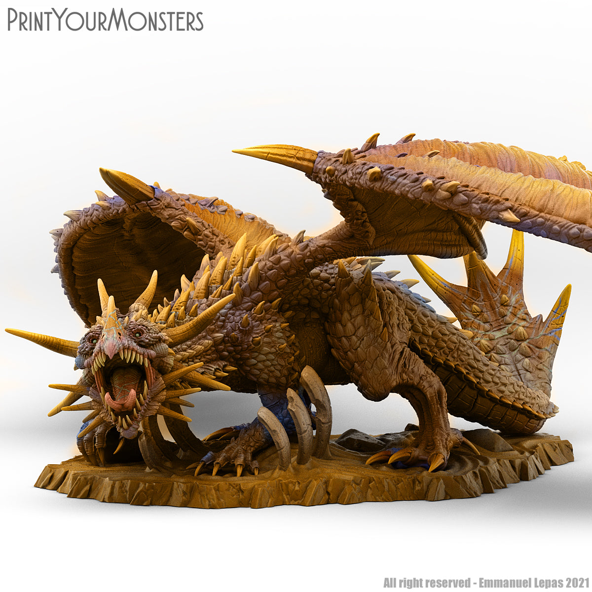 Desert Dragon - Desert Orcs - Print Your Monsters