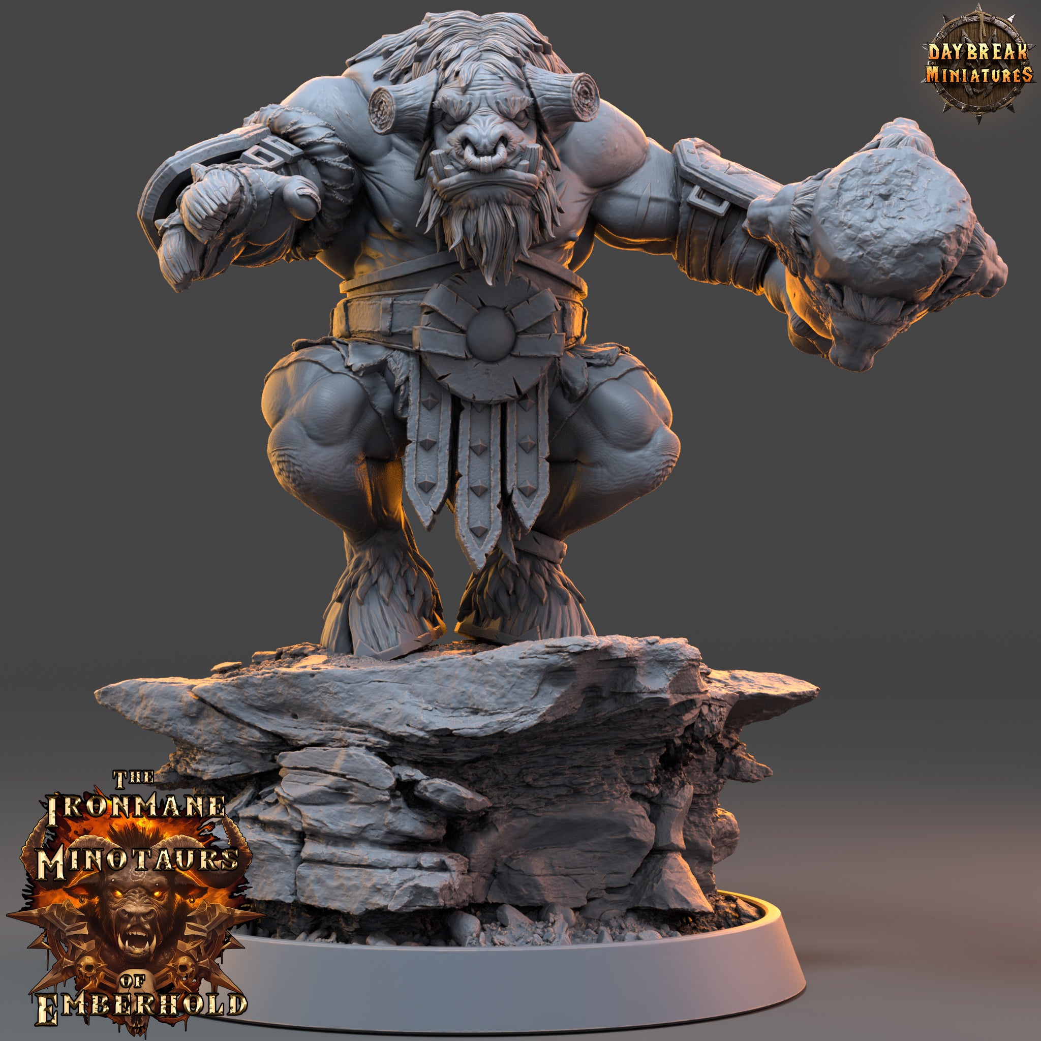 Minotaur - aus der Reihe The Ironmane Minotaurs of Emberhold von Daybreak Miniatures
