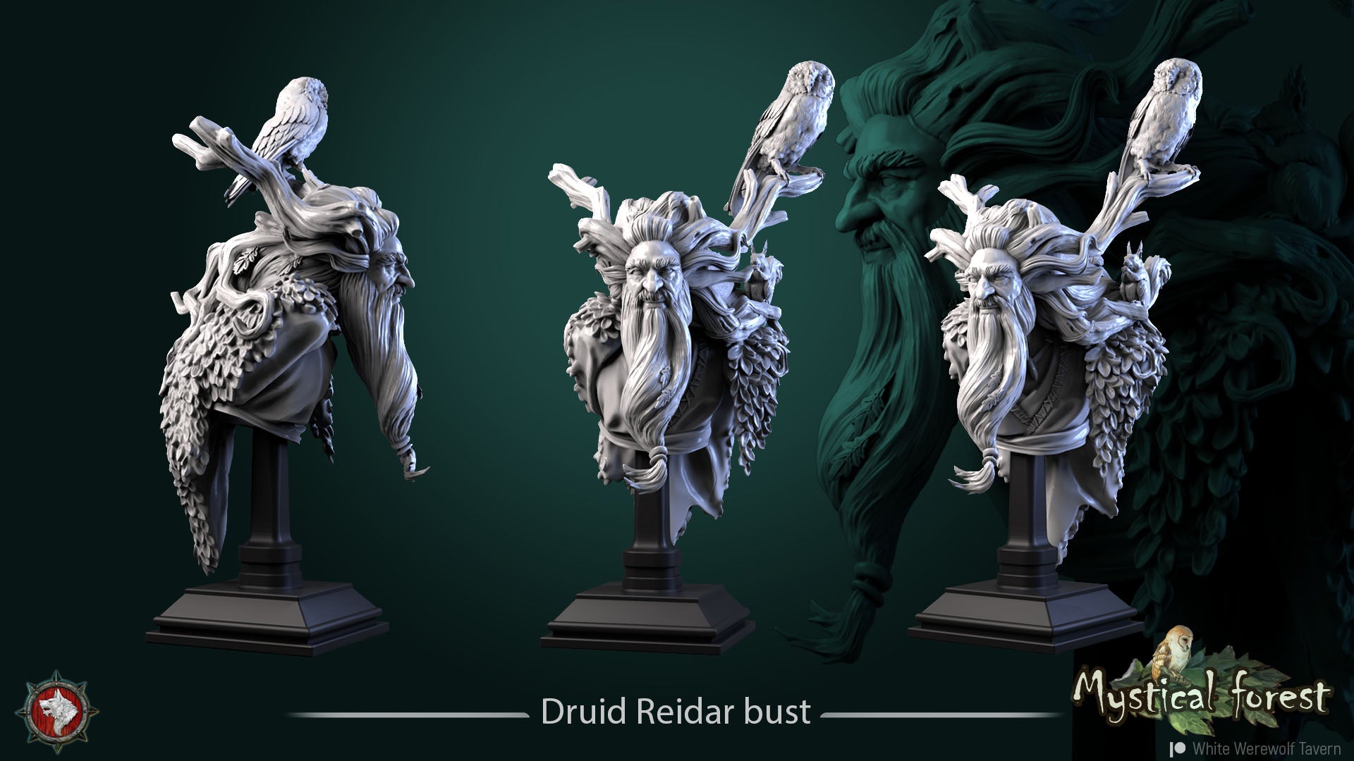 Druid Reidar - Bust aus der Reihe Mystical Forest von White Werewolf Tavern