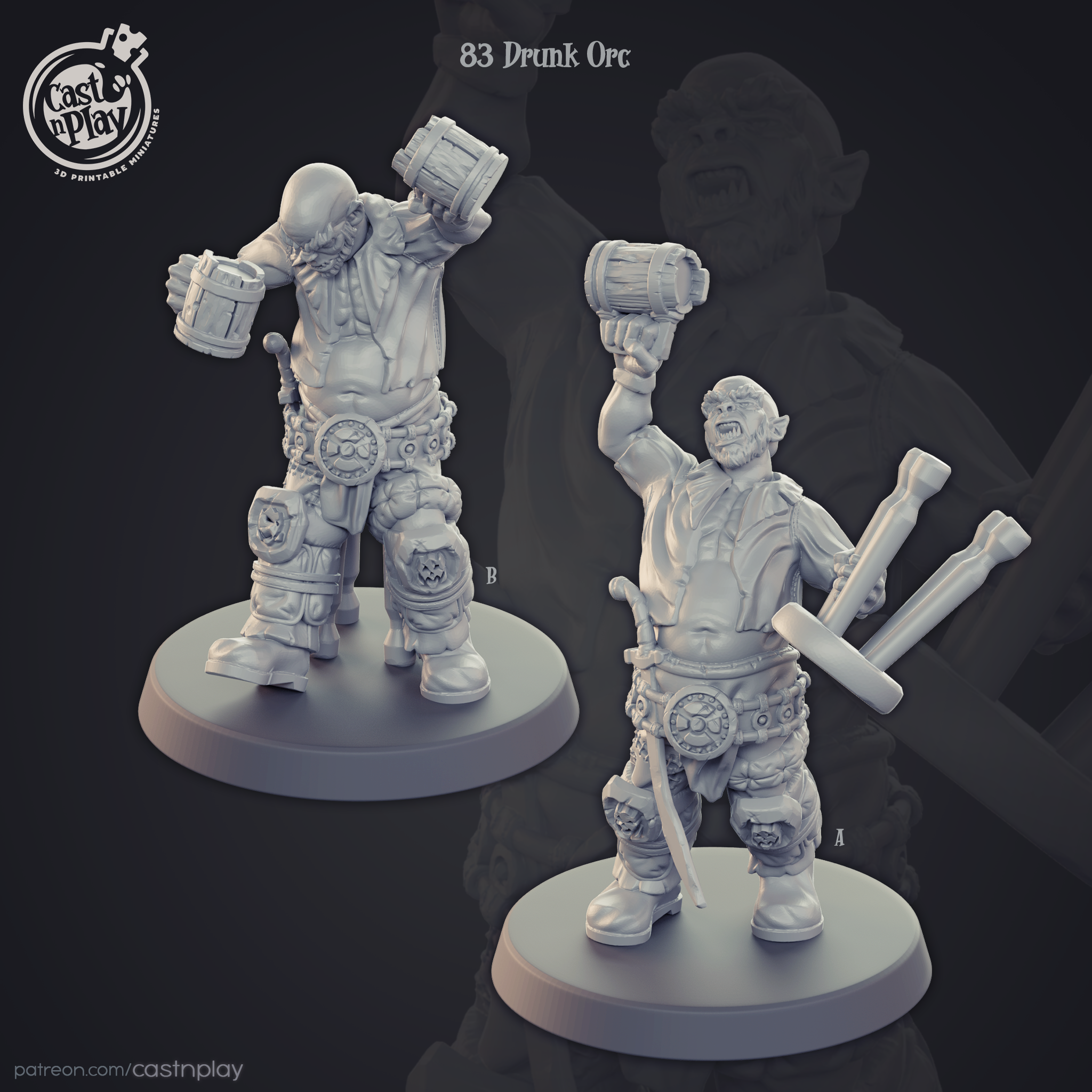 Drunk Orc - Townsfolk 1 - Cast n Play