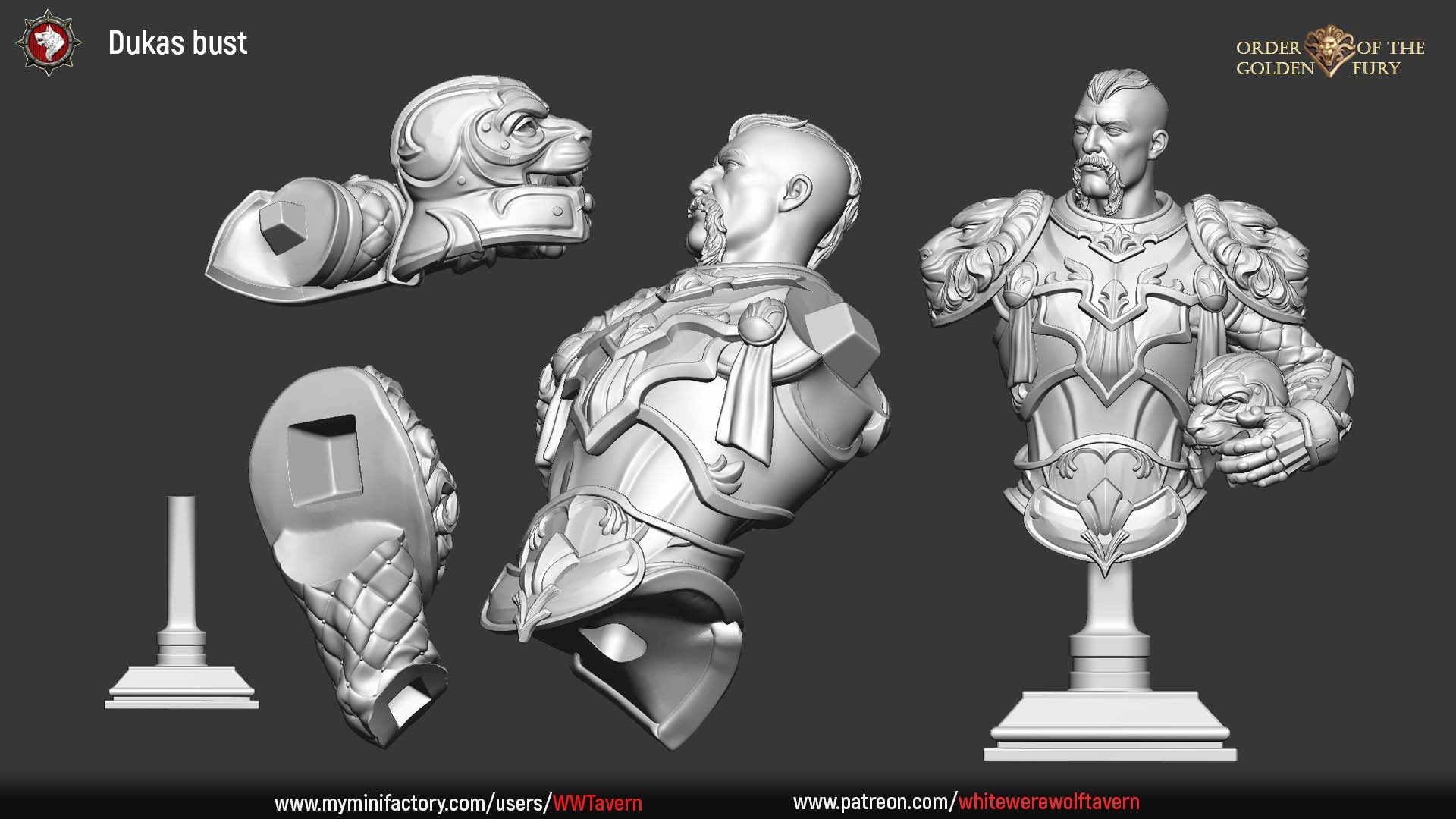 Dukas - Bust aus der Reihe Order of the golden Fury von White Werewolf Tavern