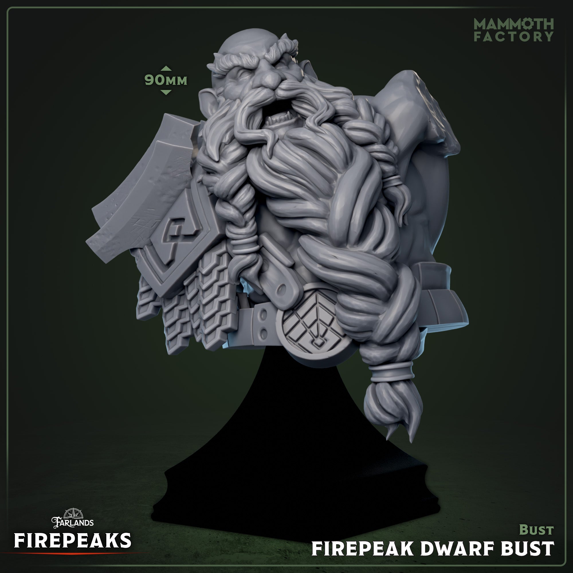 Firepeak Dwarf - Bust aus der Reihe The Firepeaks von Mammoth Factory