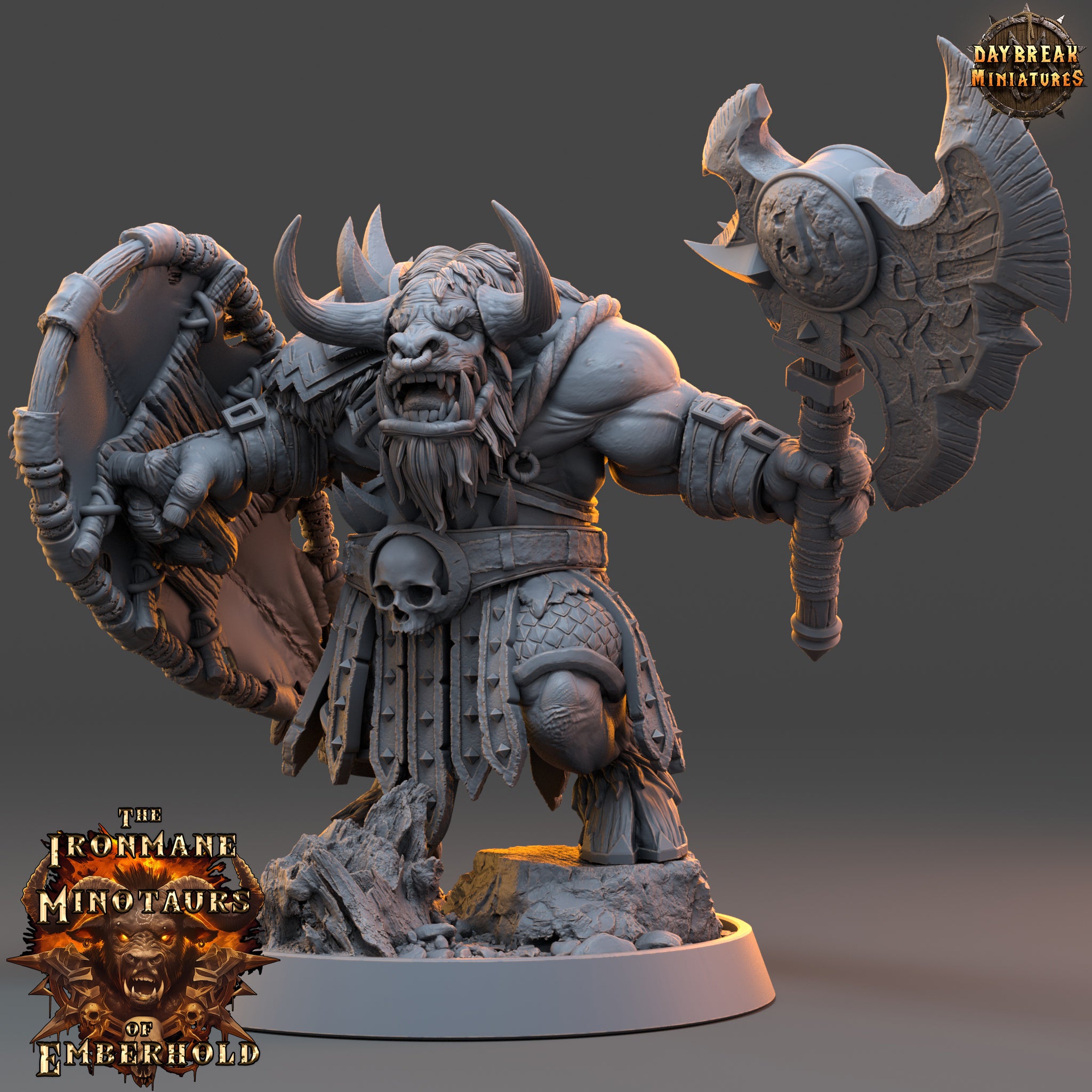 Minotaur - aus der Reihe The Ironmane Minotaurs of Emberhold von Daybreak Miniatures