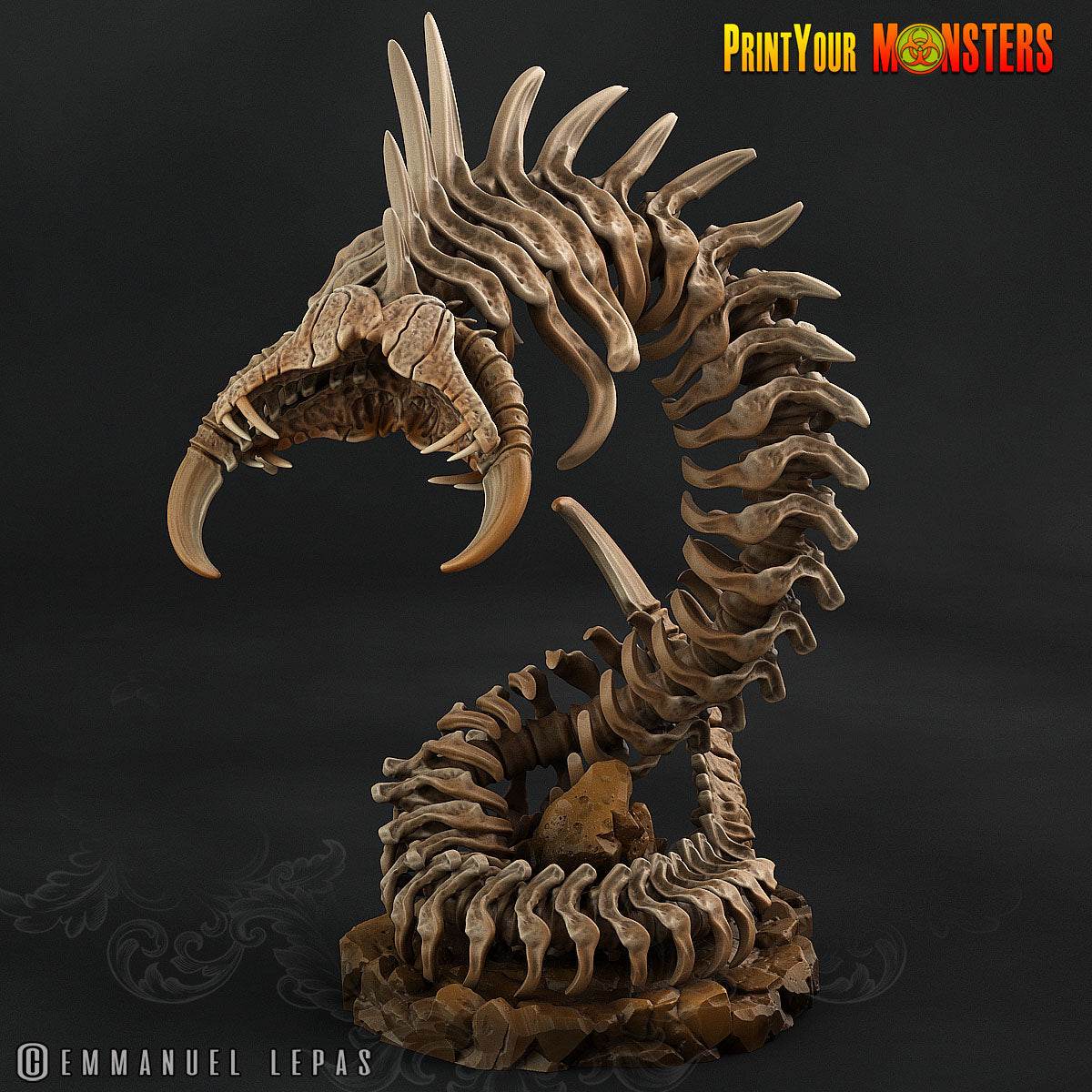 Giant Bones Serpent - aus der Reihe Ancient Bones Pack von Print Your Monsters