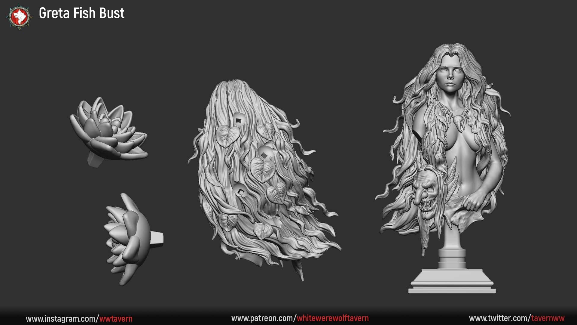 Greta - Bust aus der Reihe The Unholy Trinity von White Werewolf Tavern