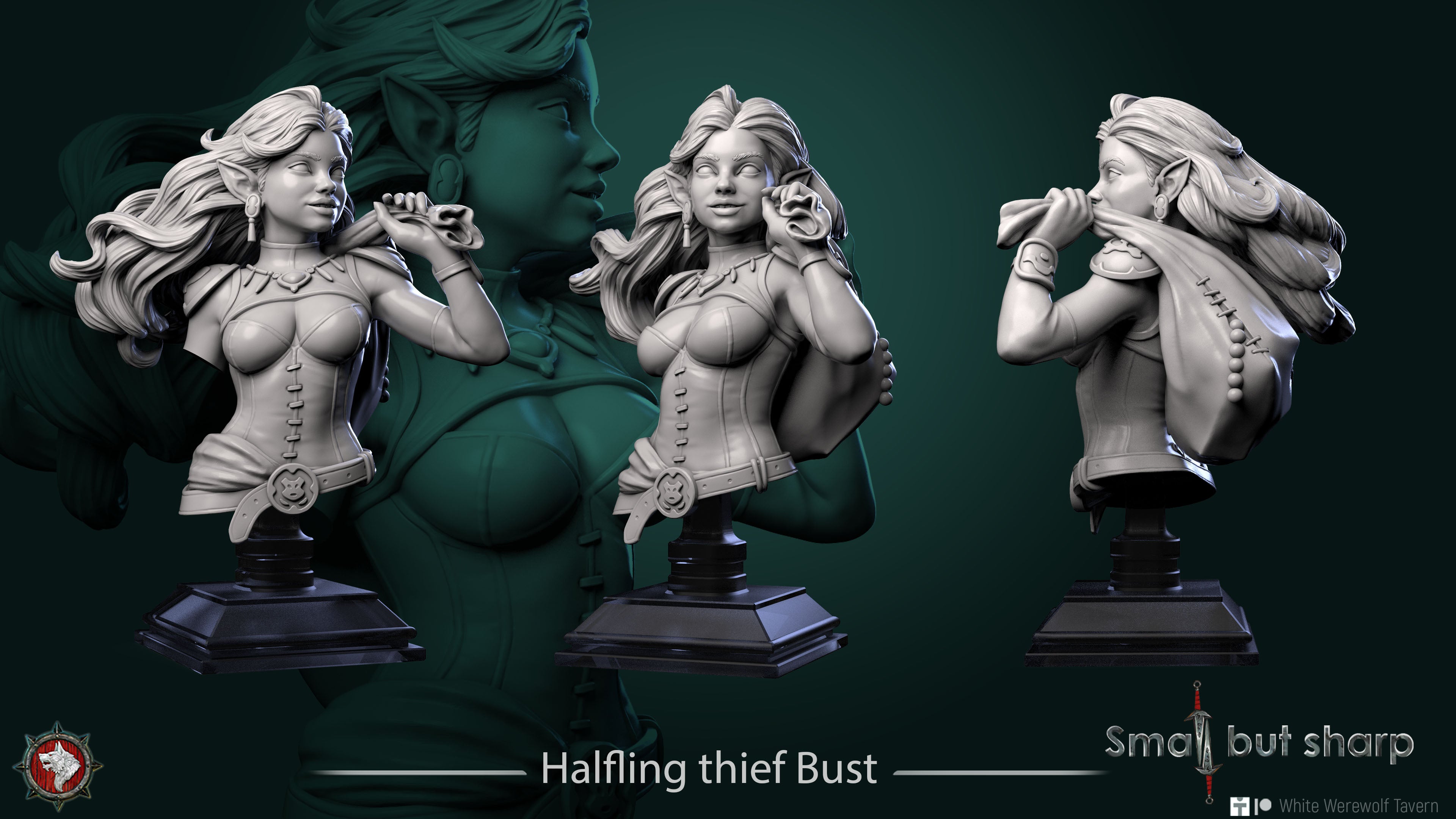Halfling Thief - Bust aus der Reihe Small but Sharp von White Werewolf Tavern