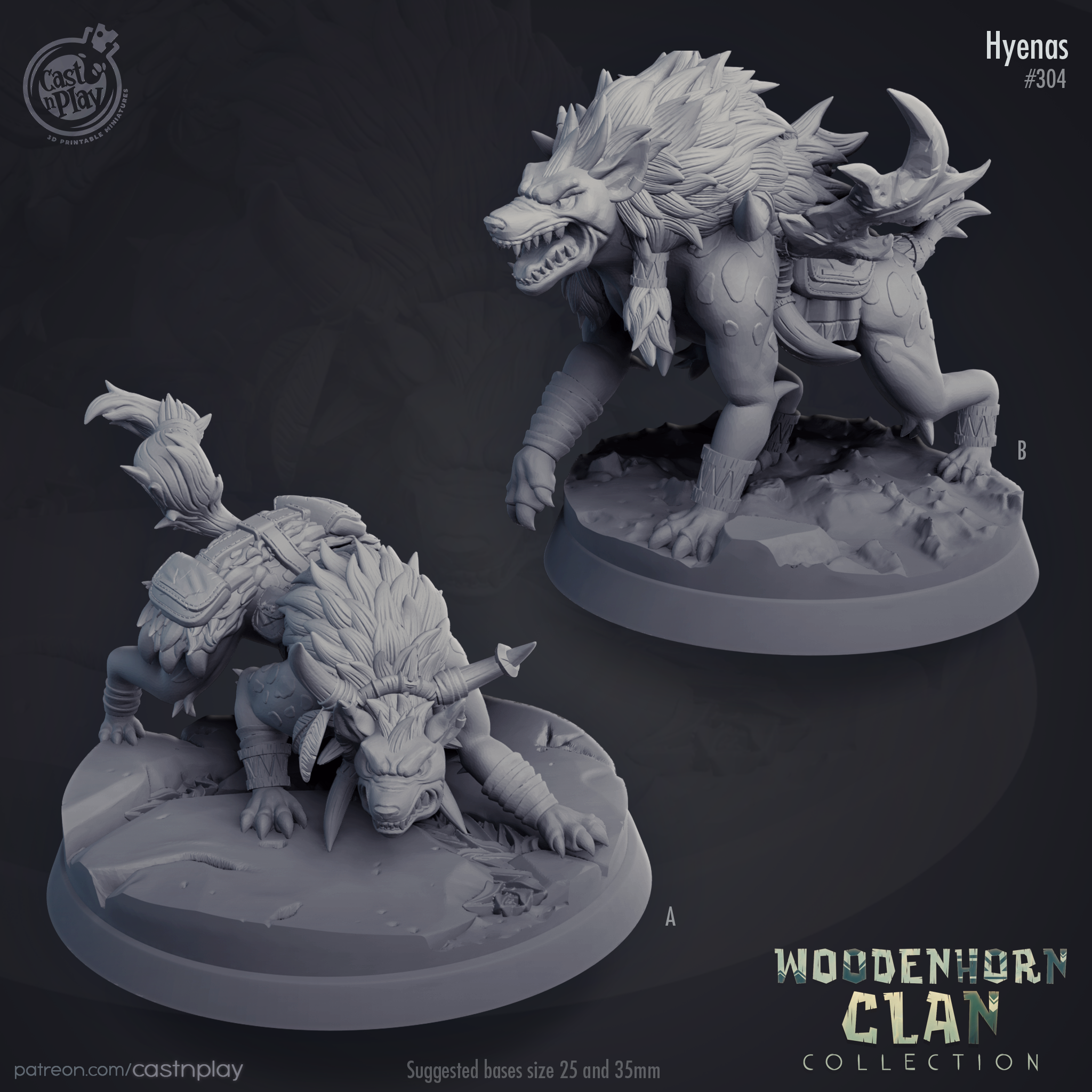 Hyènes - de la série Woodenhorn Clan de Cast n Play