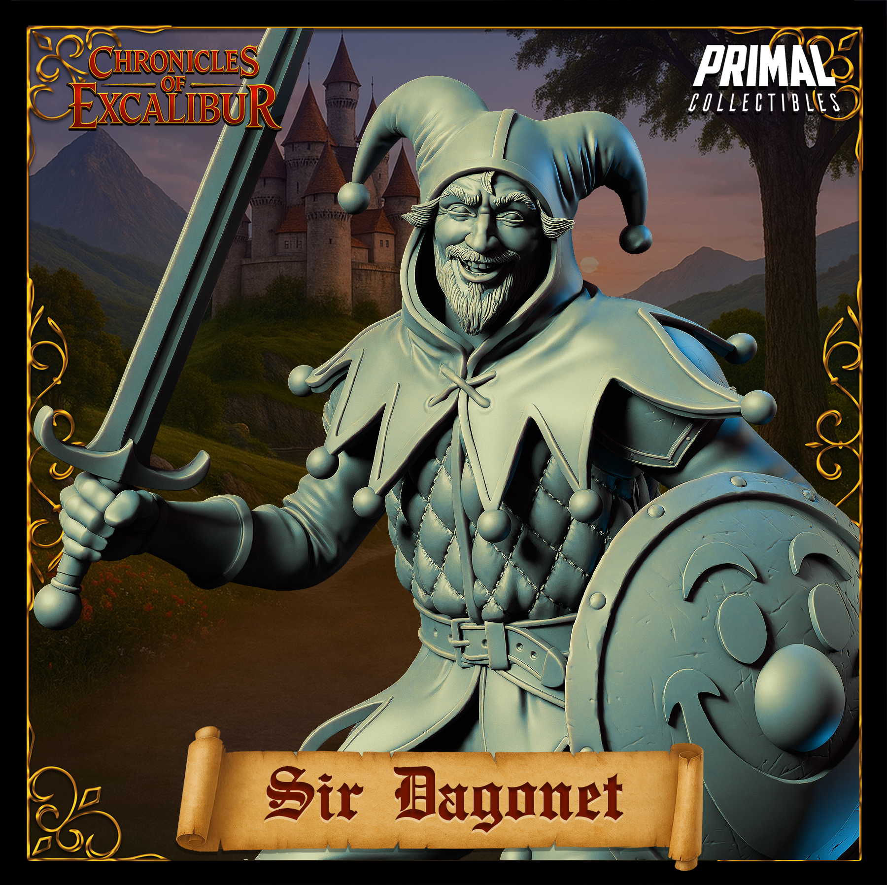 Knight Sir Dagonet - Chronicles of Excalibur - Primal Collectibles