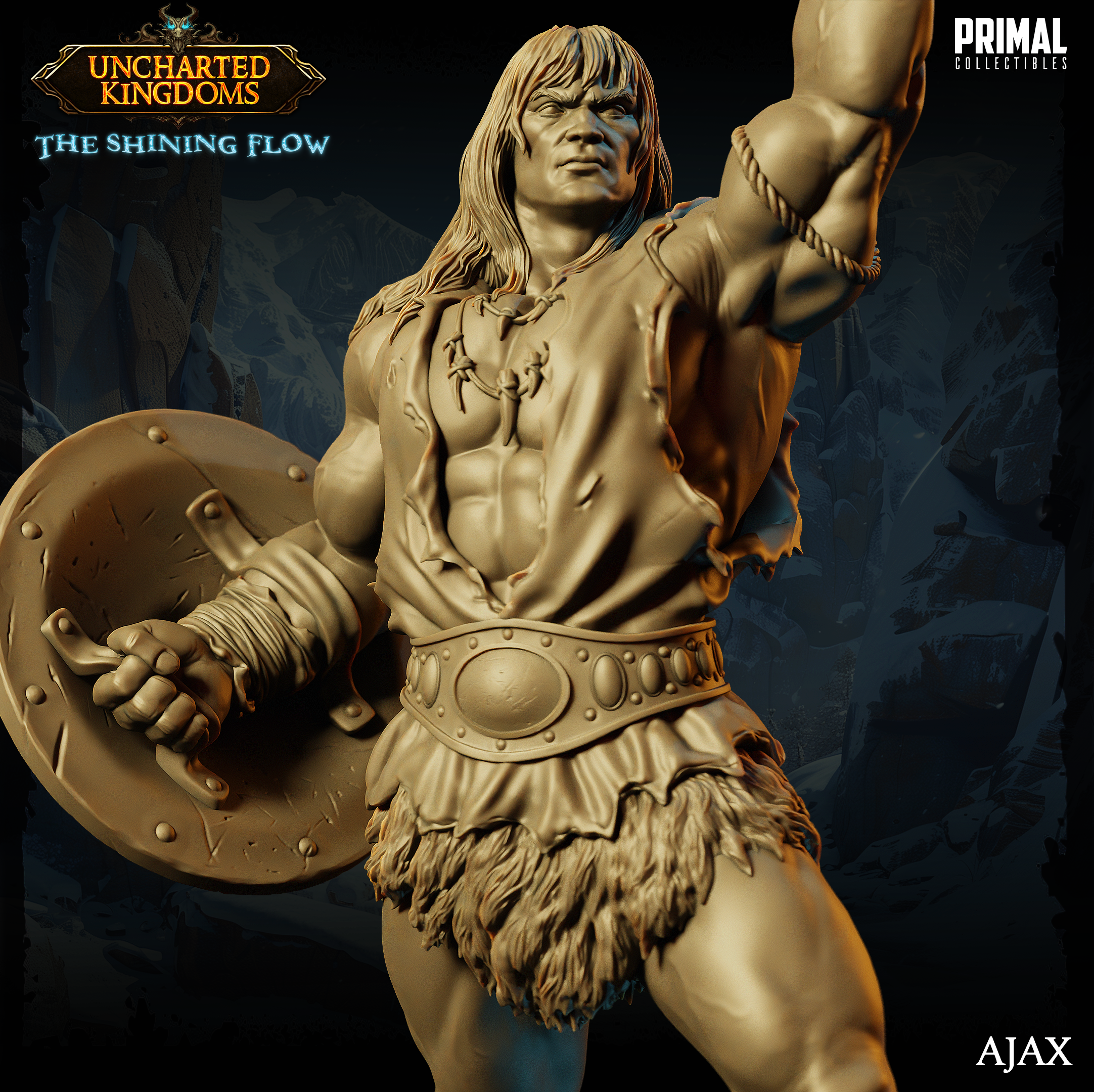 Barbarian Ajax - Uncharted Kingdoms/ The Shining Flow - Primal Collectibles
