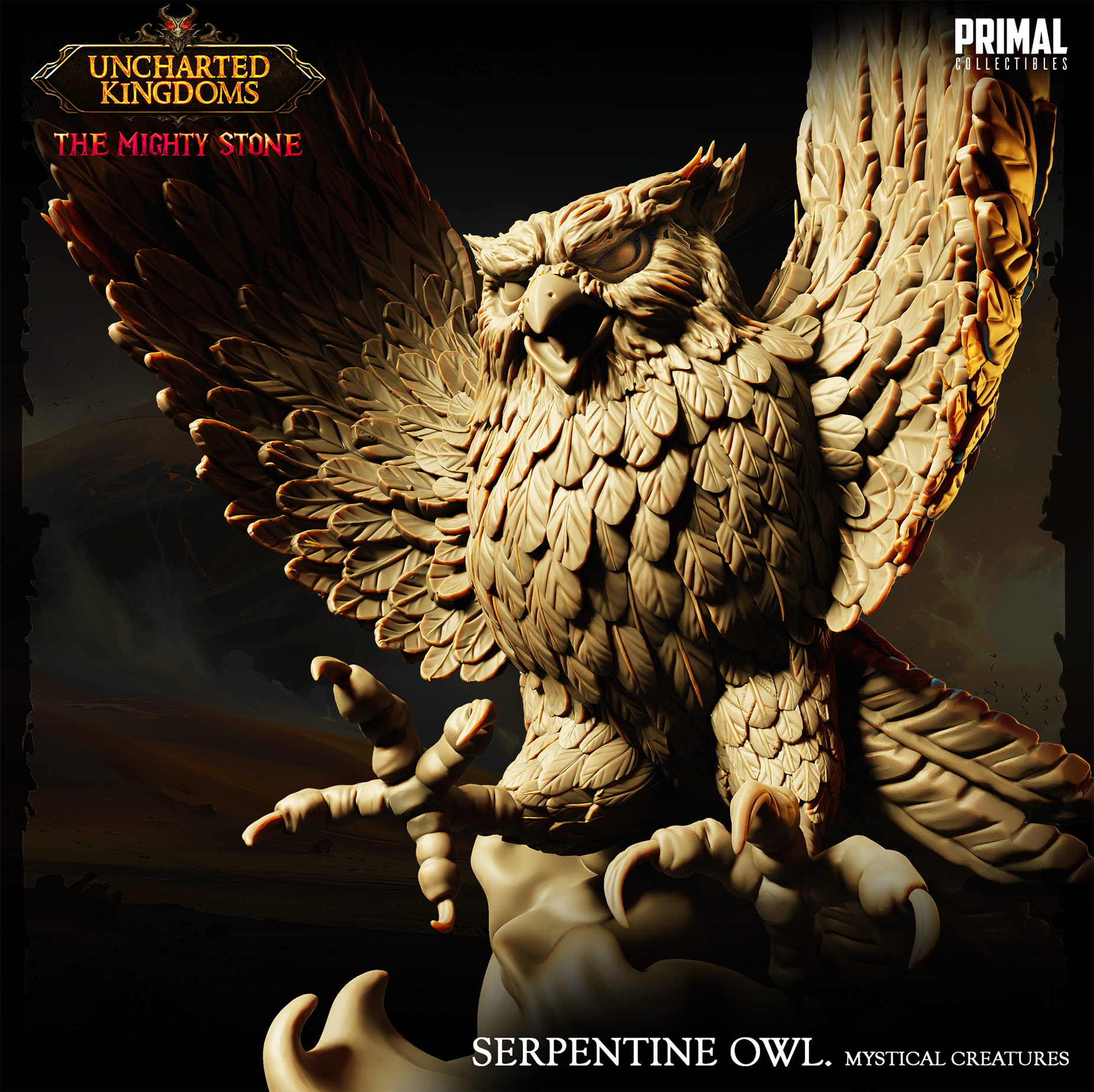 Serpentine Owl - aus der Reihe Uncharted Kingdoms/ The Mighty Stone von Primal Collectibles