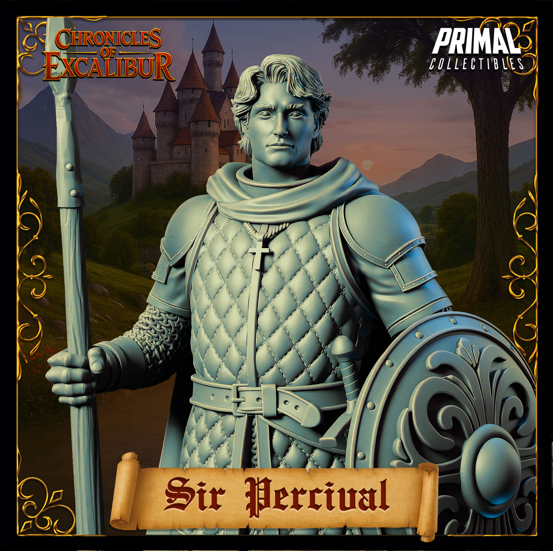 Knight Sir Percival - Chronicles of Excalibur - Primal Collectibles
