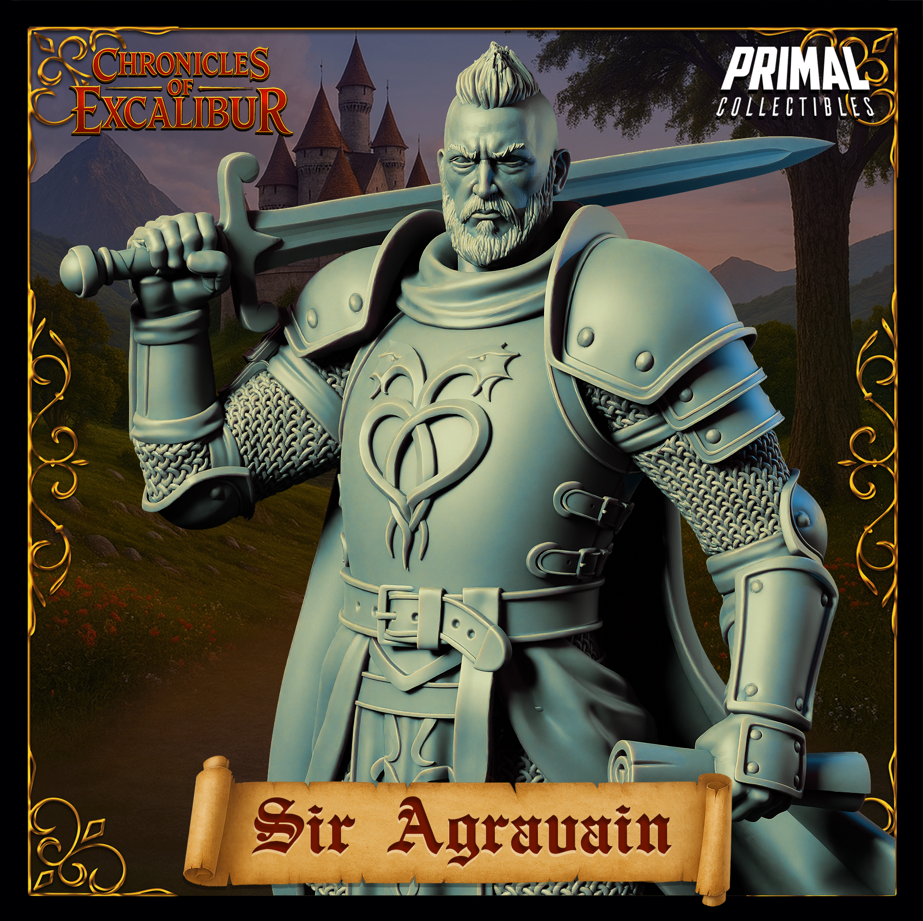 Knight Sir Agravain - Chronicles of Excalibur - Primal Collectibles