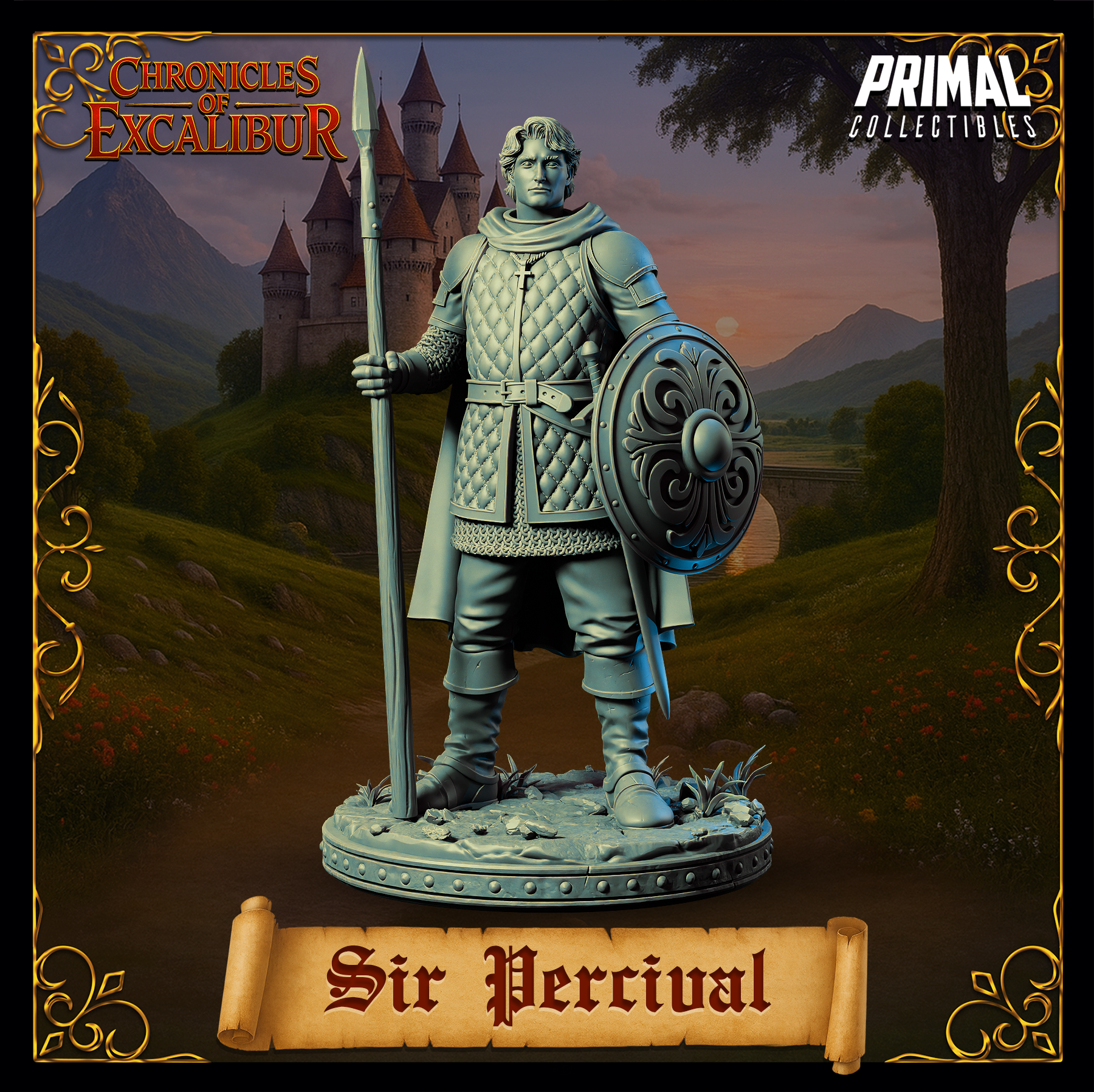 Knight Sir Percival - Chronicles of Excalibur - Primal Collectibles