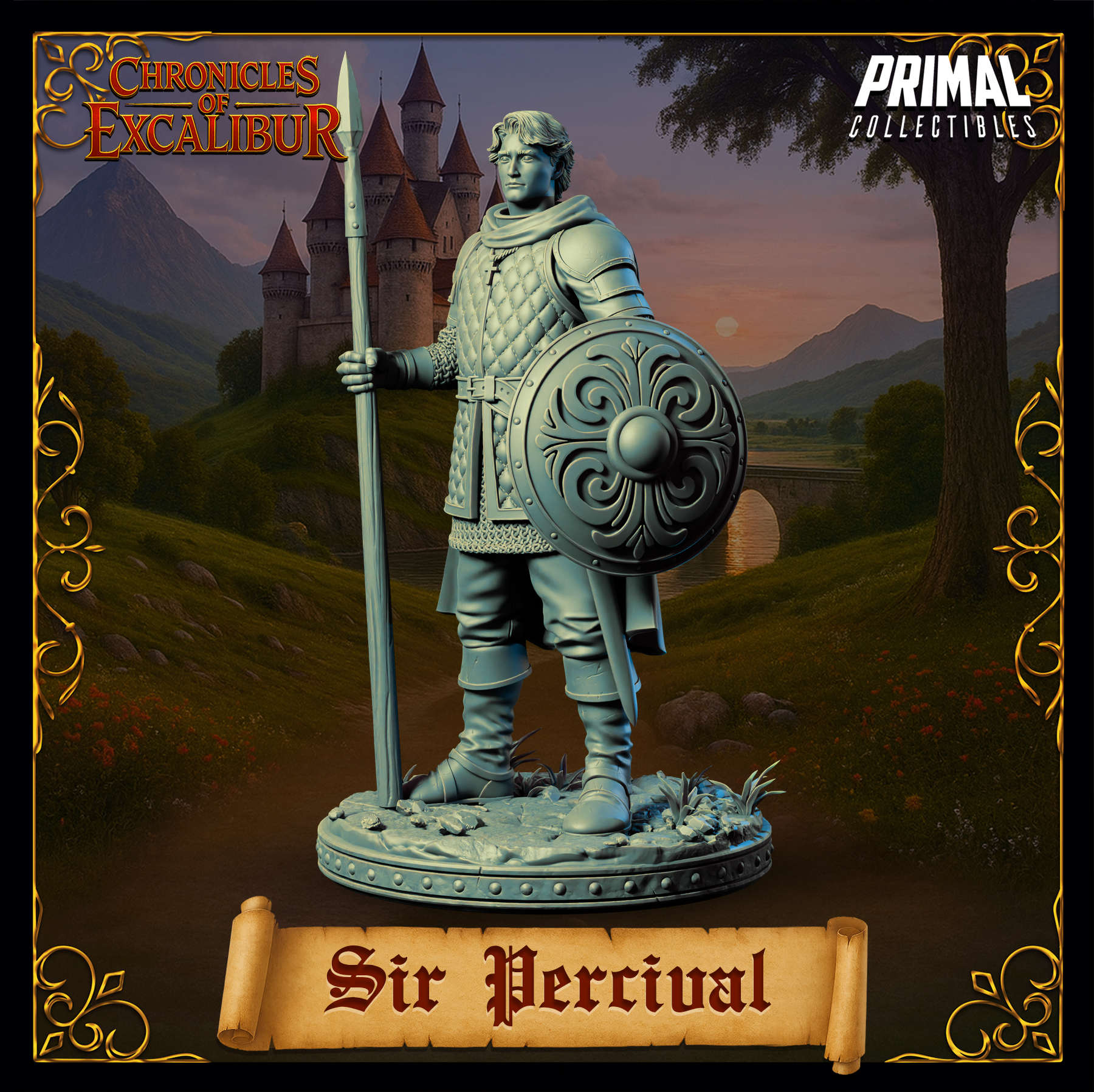 Knight Sir Percival - Chronicles of Excalibur - Primal Collectibles