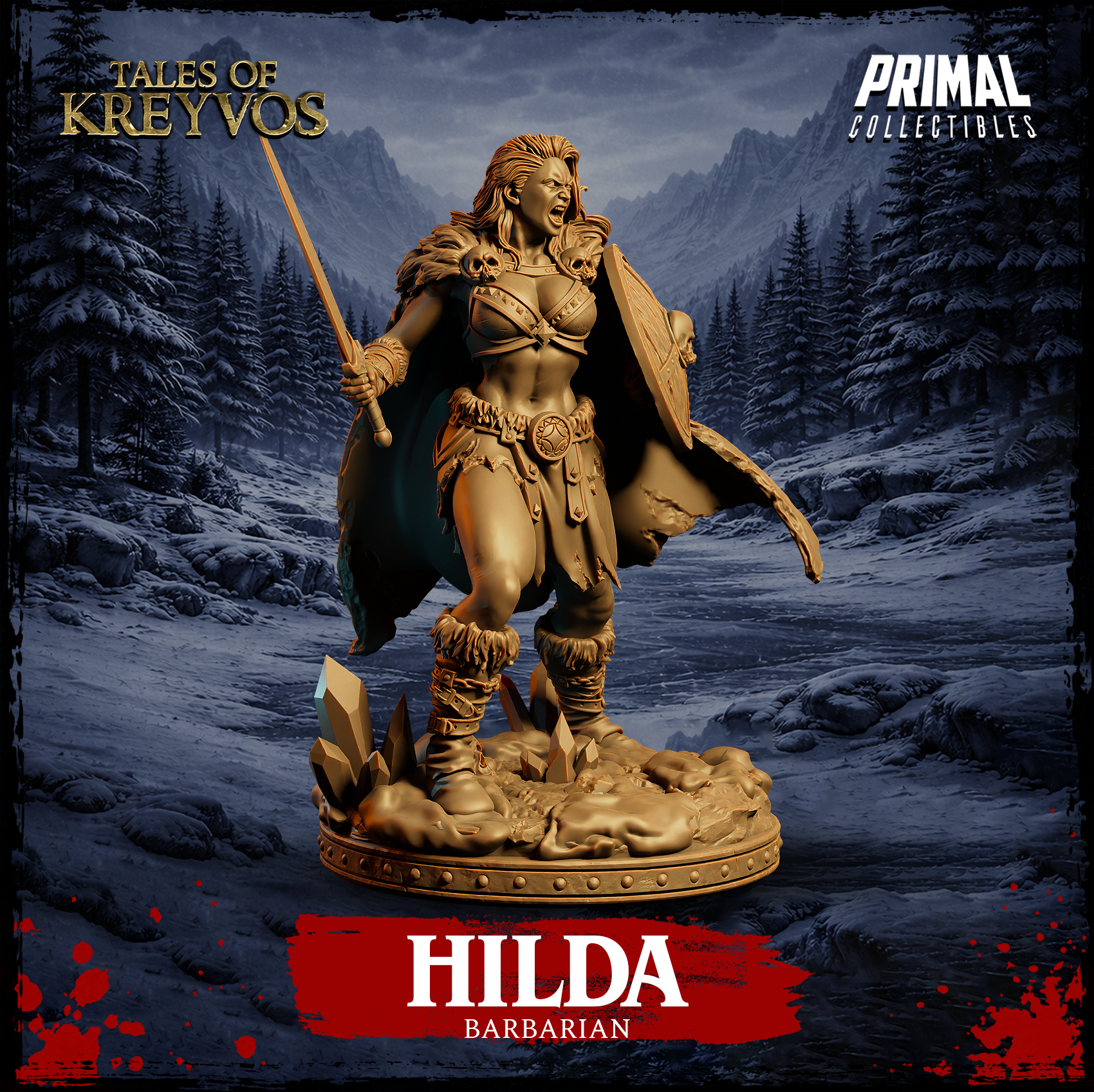 Barbarian Hilda - Tales of Kreyvos - Primal Collectibles