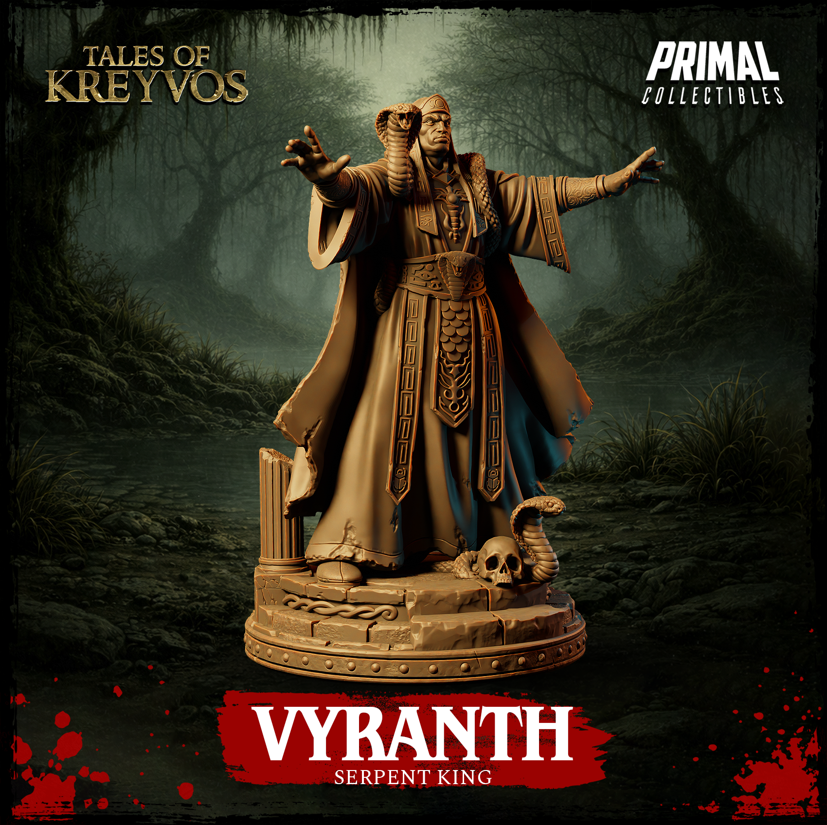 Serpente King Vyranth - Tales of Kreyvos - Primal Collectibles