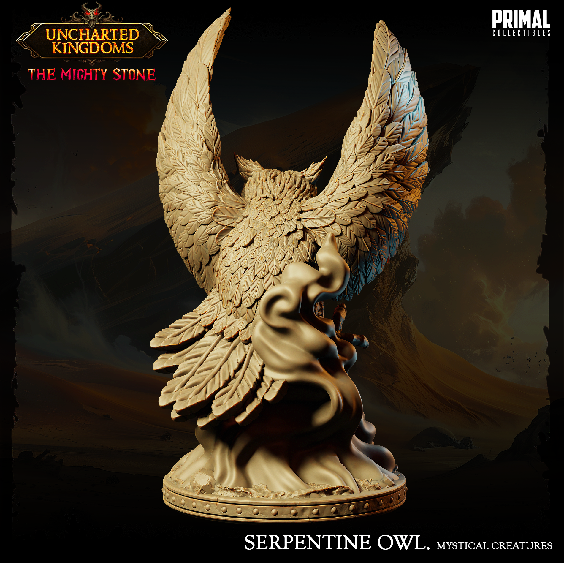 Serpentine Owl - aus der Reihe Uncharted Kingdoms/ The Mighty Stone von Primal Collectibles