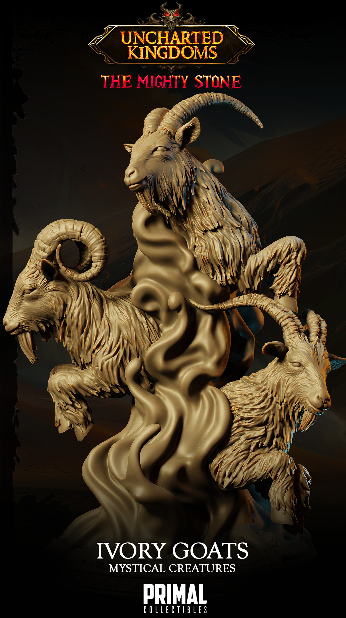 Ivory Goats - aus der Reihe Uncharted Kingdoms/ The Mighty Stone von Primal Collectibles