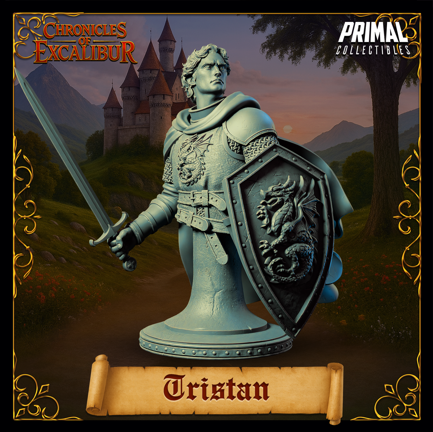 Tristan - Bust - Chronicles of Excalibur - Primal Collectibles