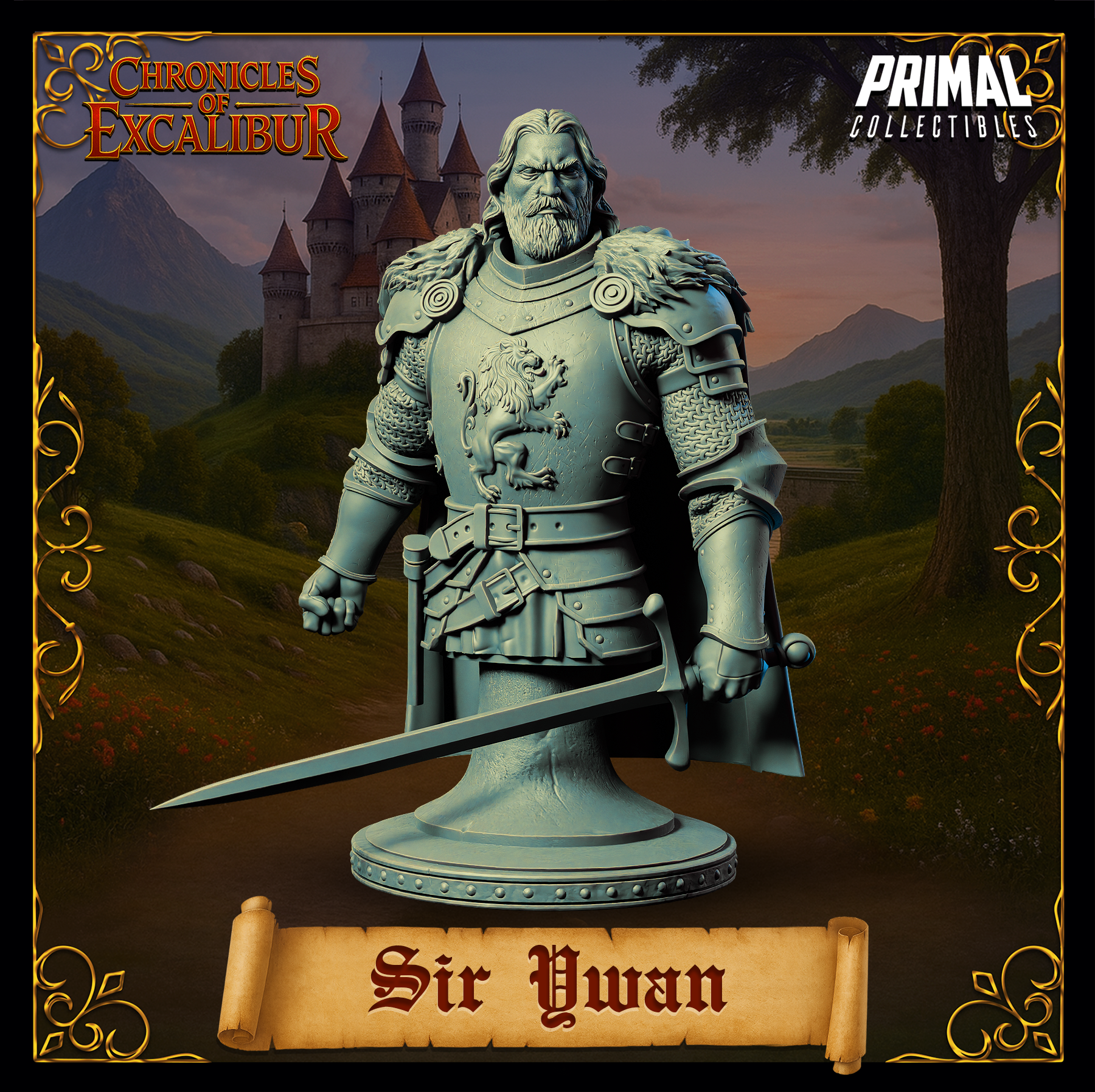 Knight Sir Qwan - Bust - Chronicles of Excalibur - Primal Collectibles