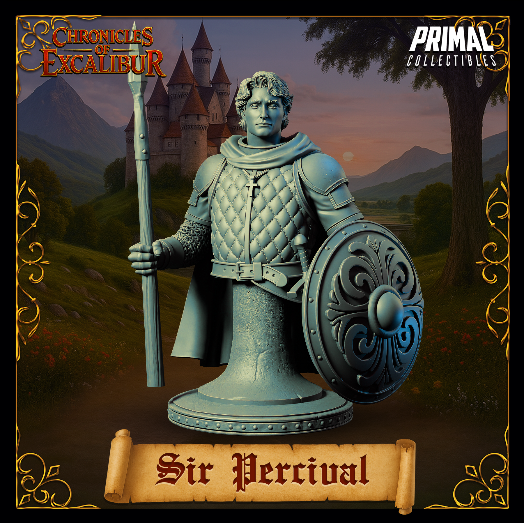 Knight Sir Percival - Bust - Chronicles of Excalibur - Primal Collectibles