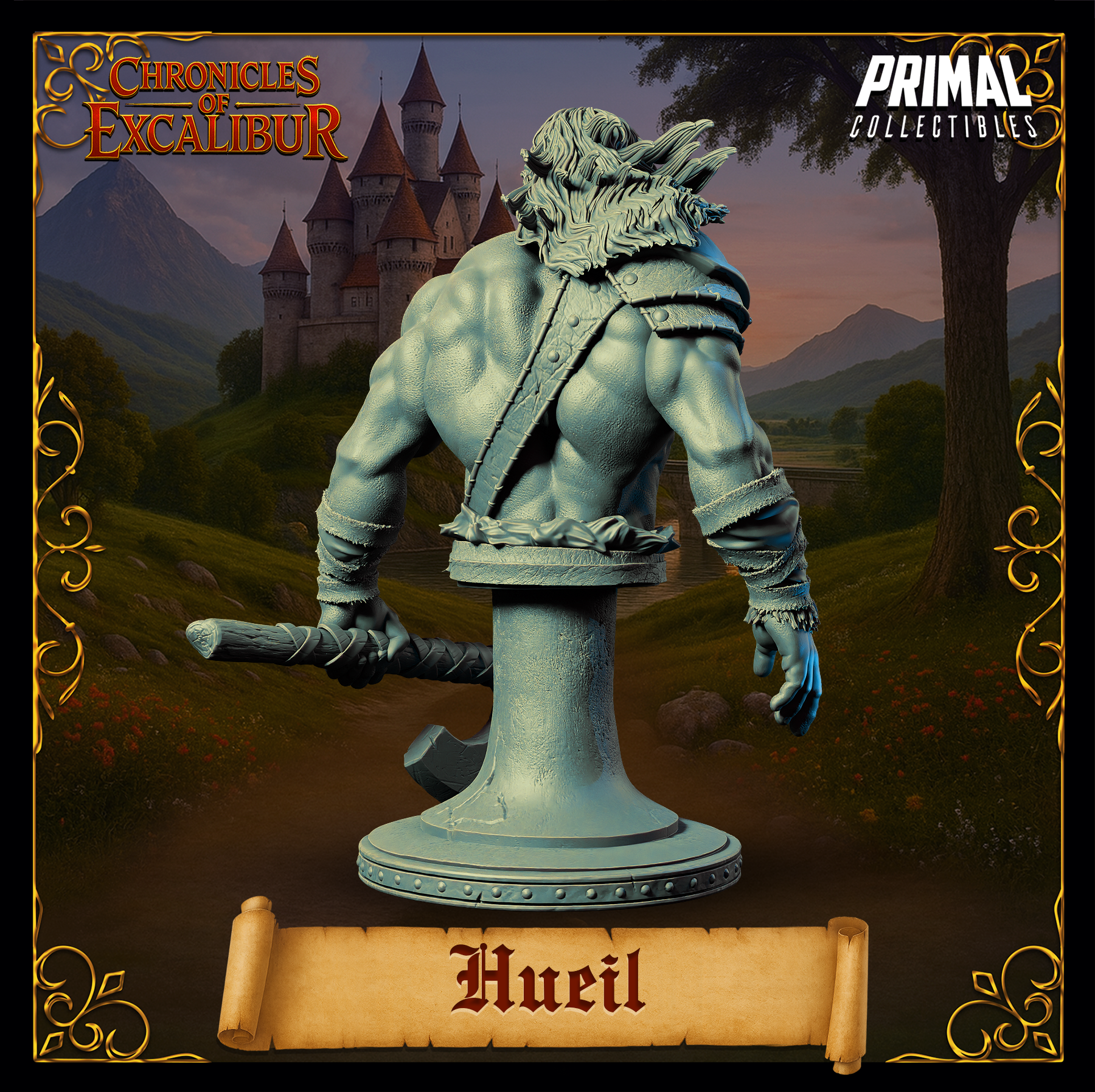 Warrior Hueil - Bust - Chronicles of Excalibur - Primal Collectibles