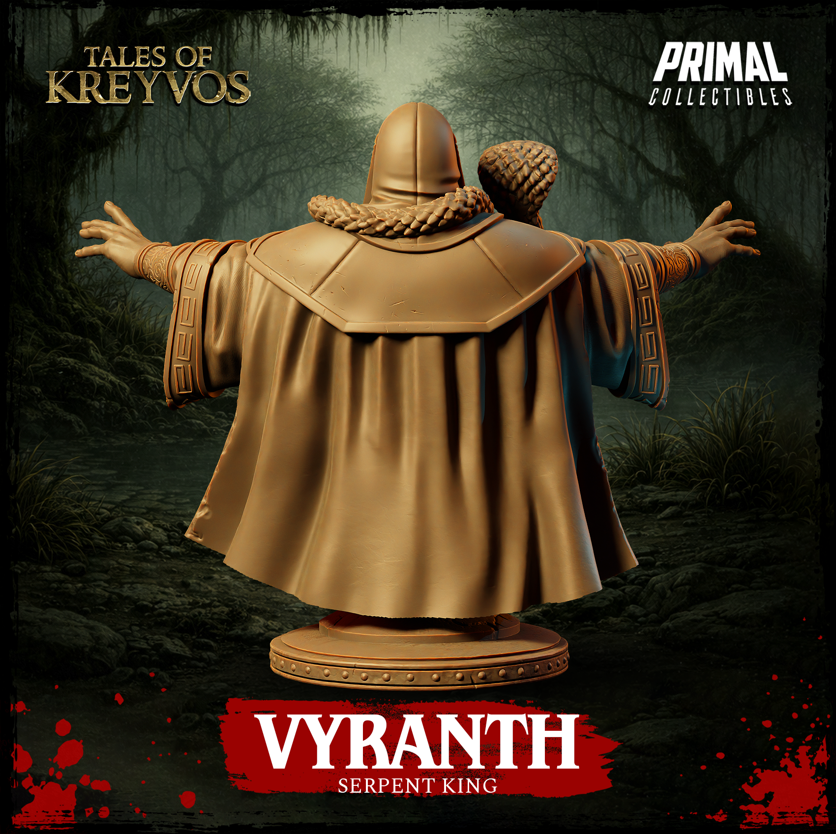 Serpente King Vyranth Bust - Tales of Kreyvos - Primal Collectibles