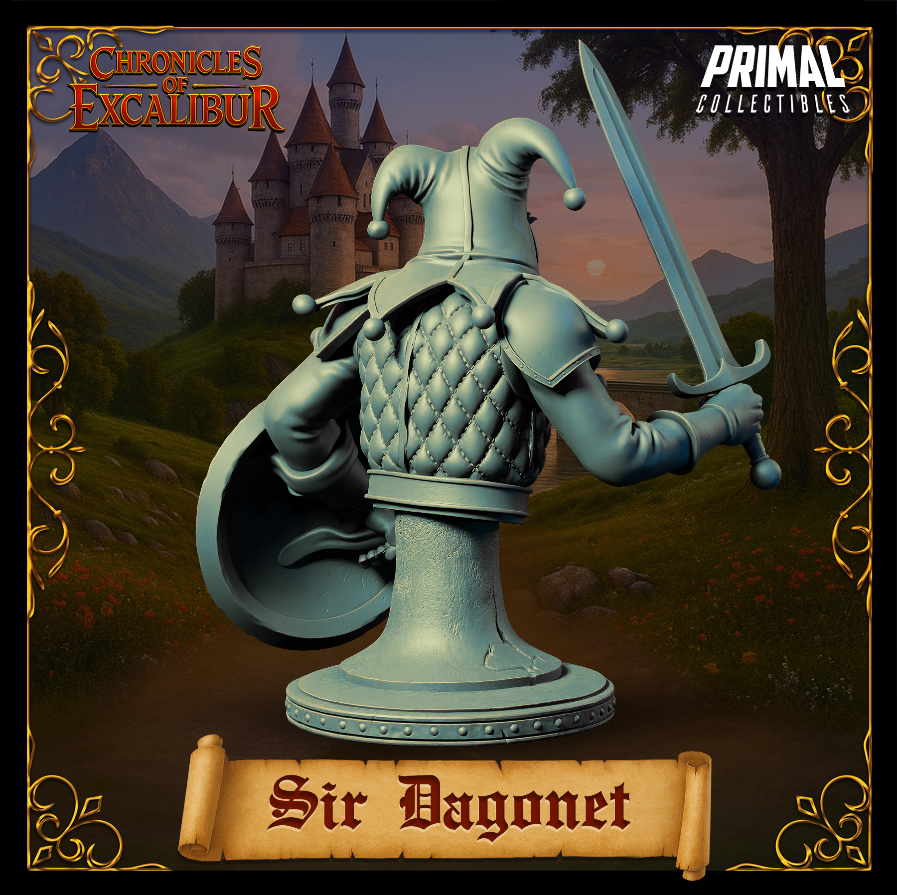 Knight Sir Dagonet - Bust - Chronicles of Excalibur - Primal Collectibles