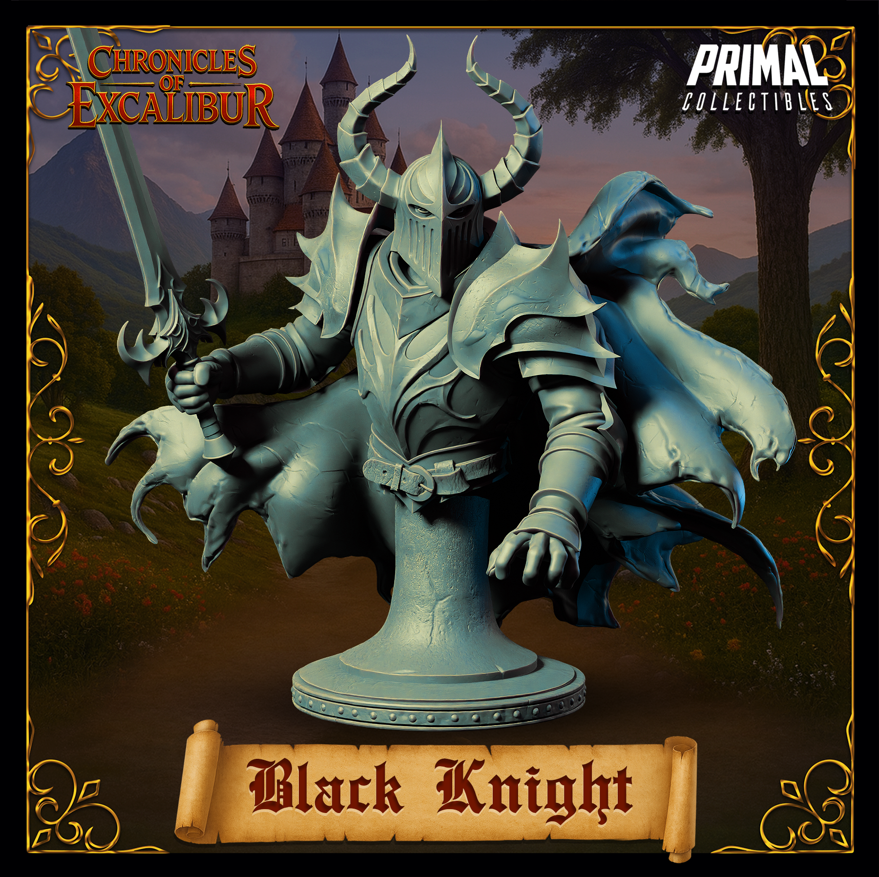 Black Knight - Bust - Chronicles of Excalibur - Primal Collectibles