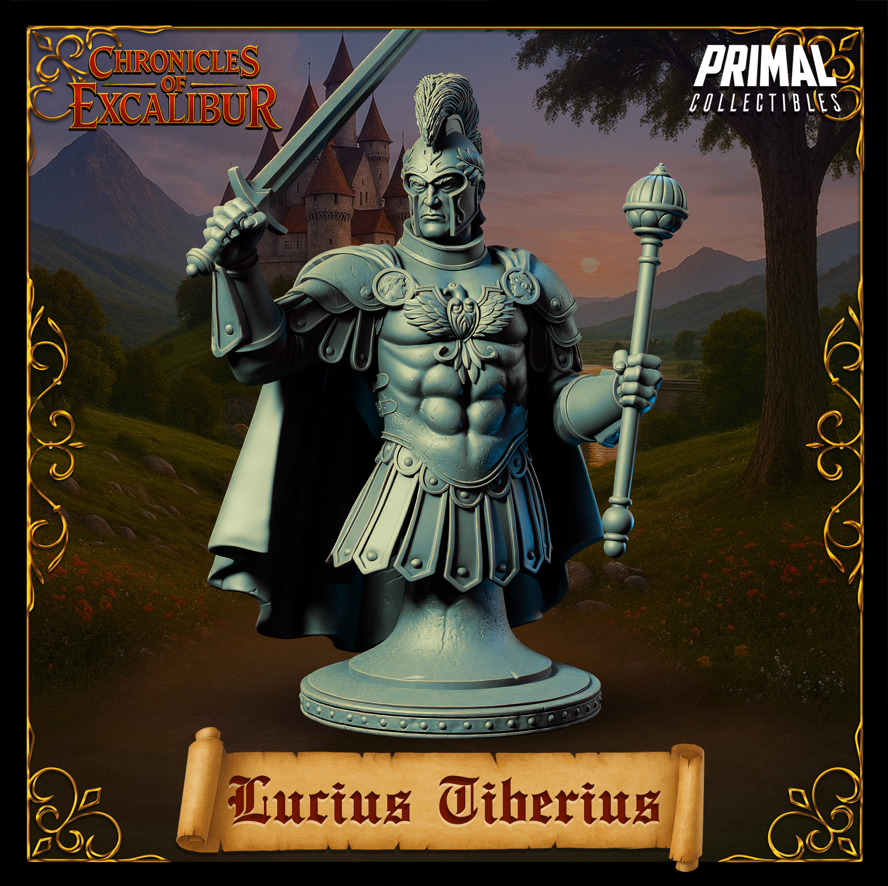 King Lucius Tiberius - Bust - Chronicles of Excalibur - Primal Collectibles