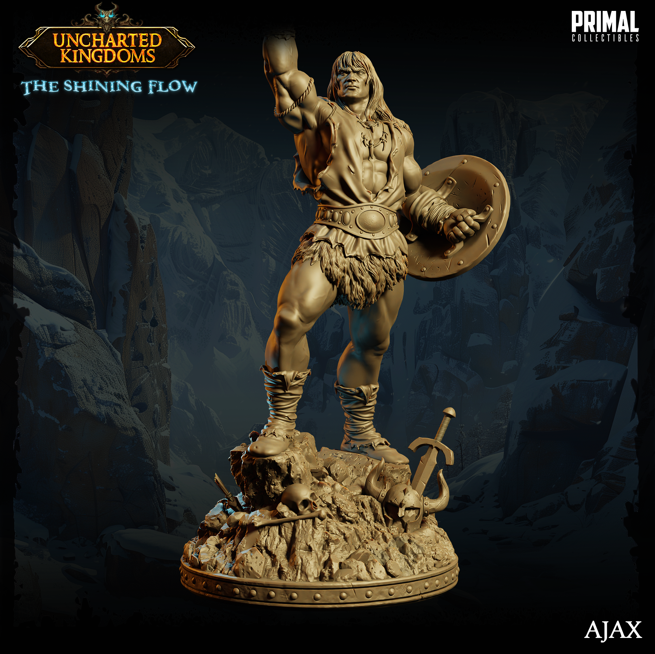 Barbarian Ajax - Uncharted Kingdoms/ The Shining Flow - Primal Collectibles