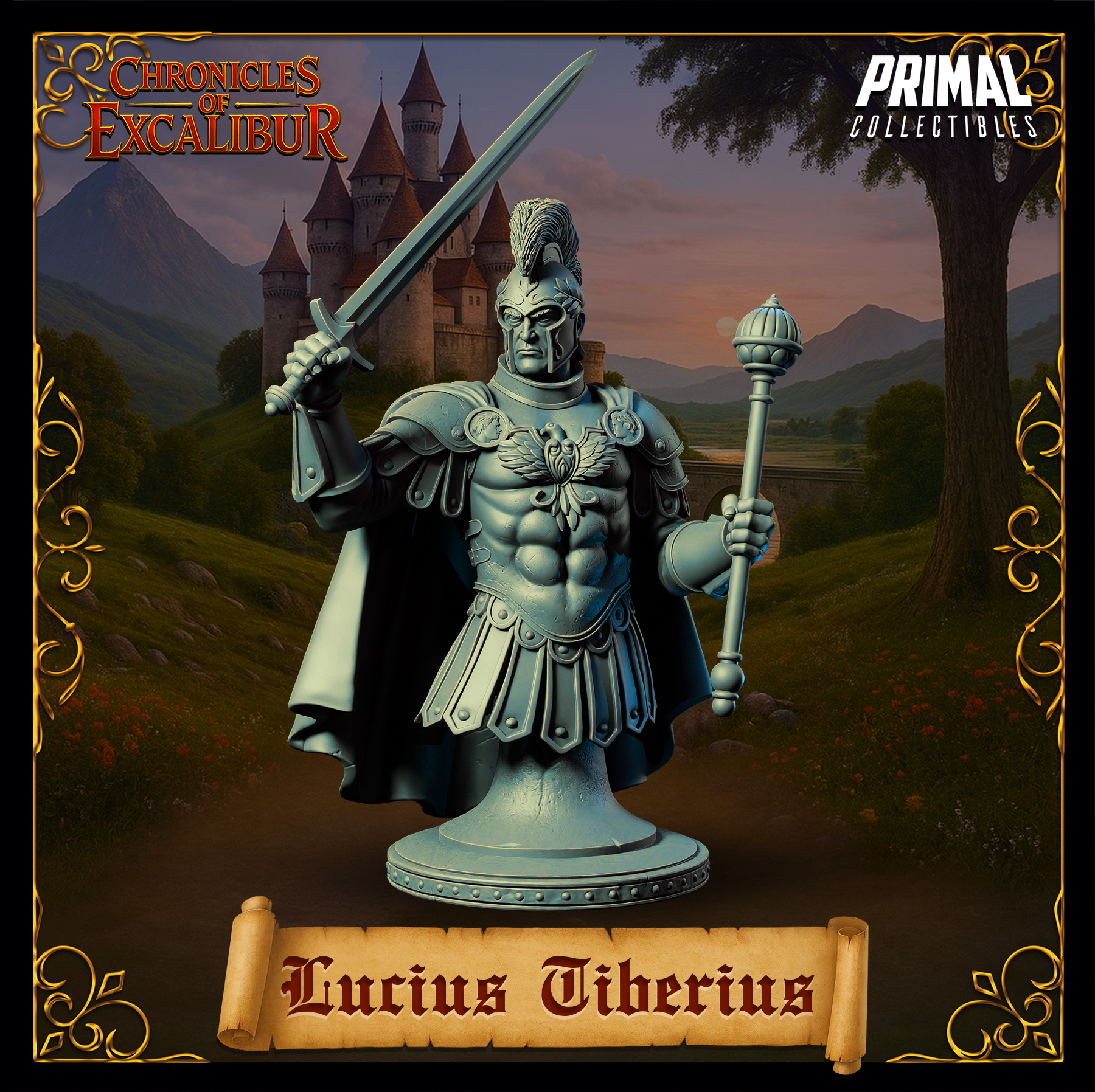 King Lucius Tiberius - Bust - Chronicles of Excalibur - Primal Collectibles