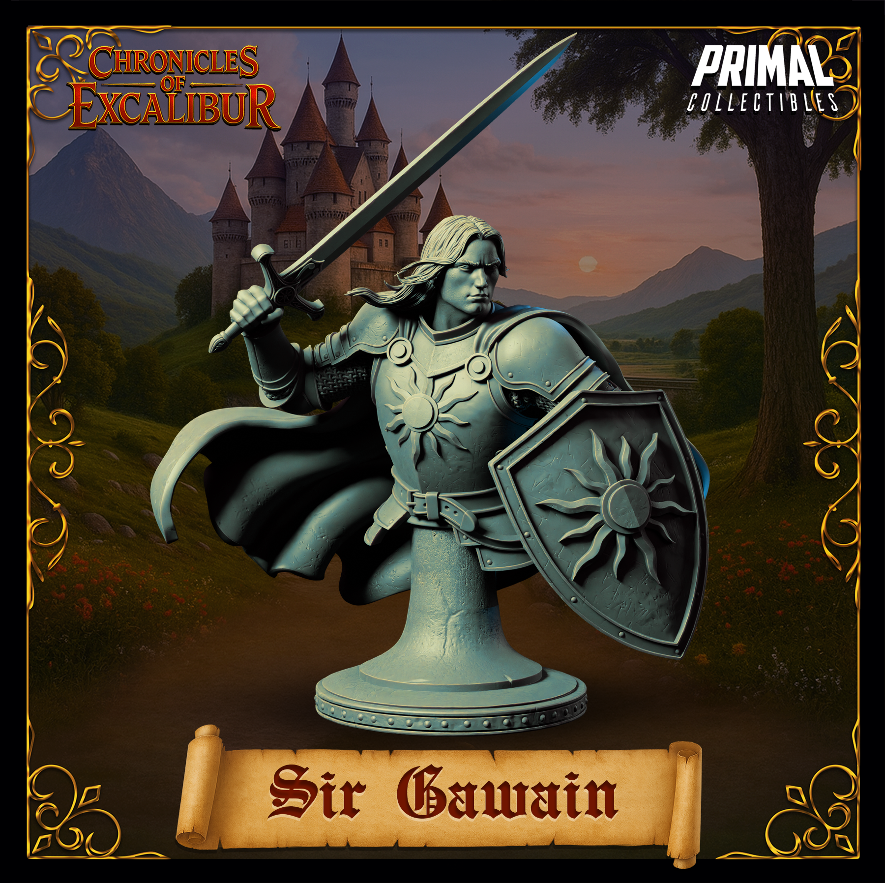 Knight Sir Gawain - Bust - Chronicles of Excalibur - Primal Collectibles