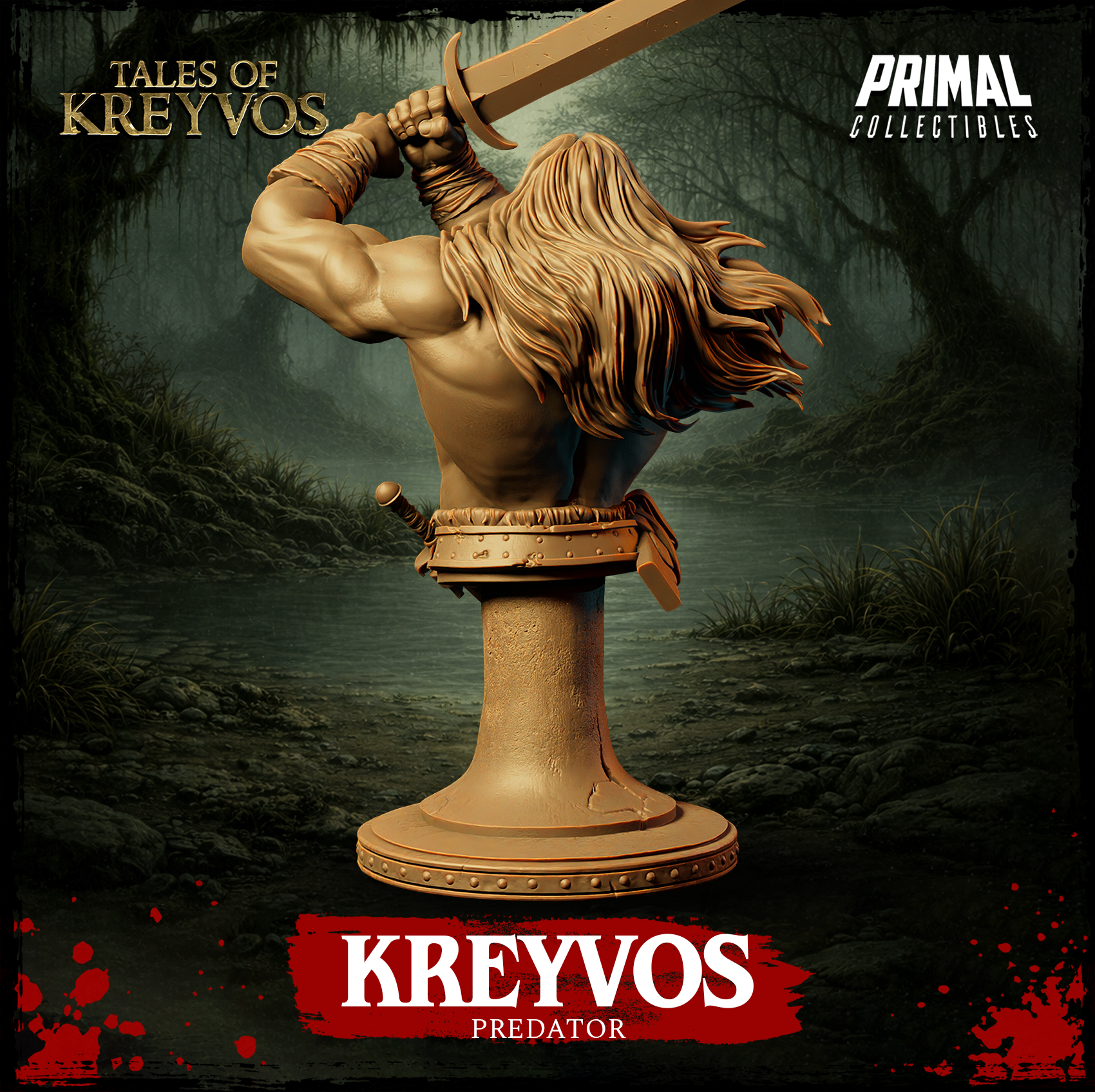 Barbarian Kreyvos Bust - Tales of Kreyvos - Primal Collectibles