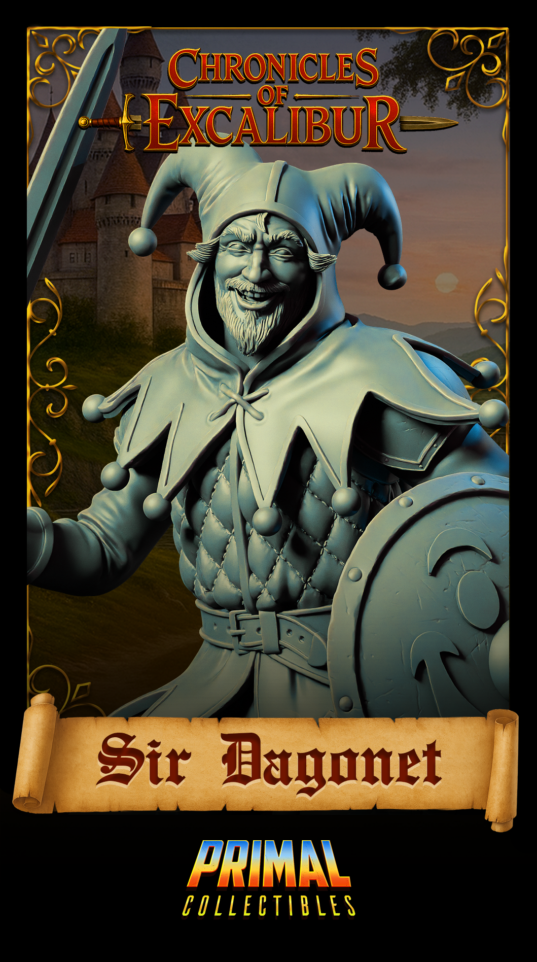Knight Sir Dagonet - Bust - Chronicles of Excalibur - Primal Collectibles