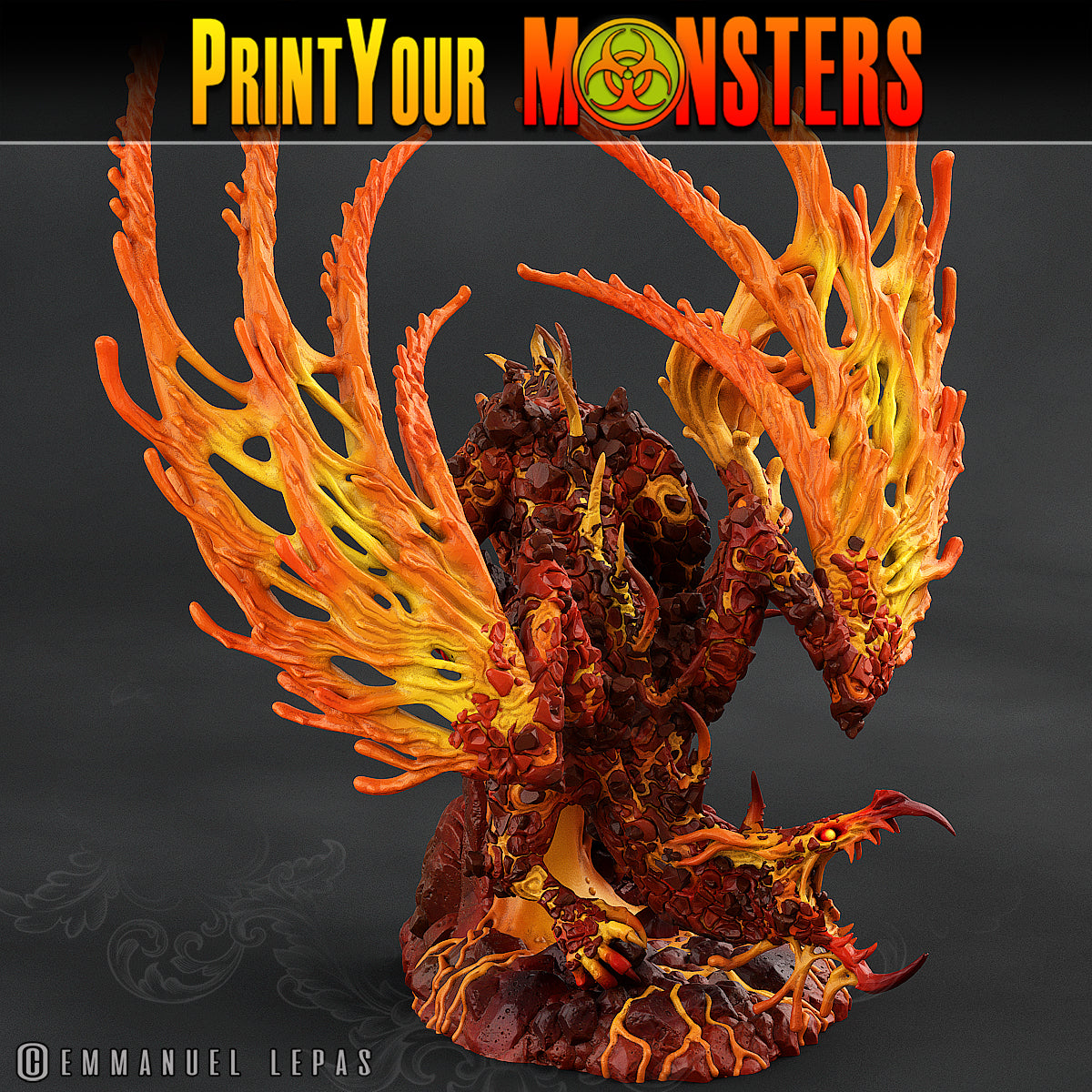 Infernal Magma Dragon - Magma Pack - Print Your Monsters