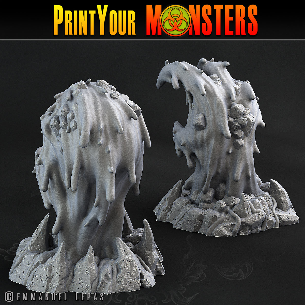 Infernal Magma Skull & Hand - Magma Pack - Print Your Monsters