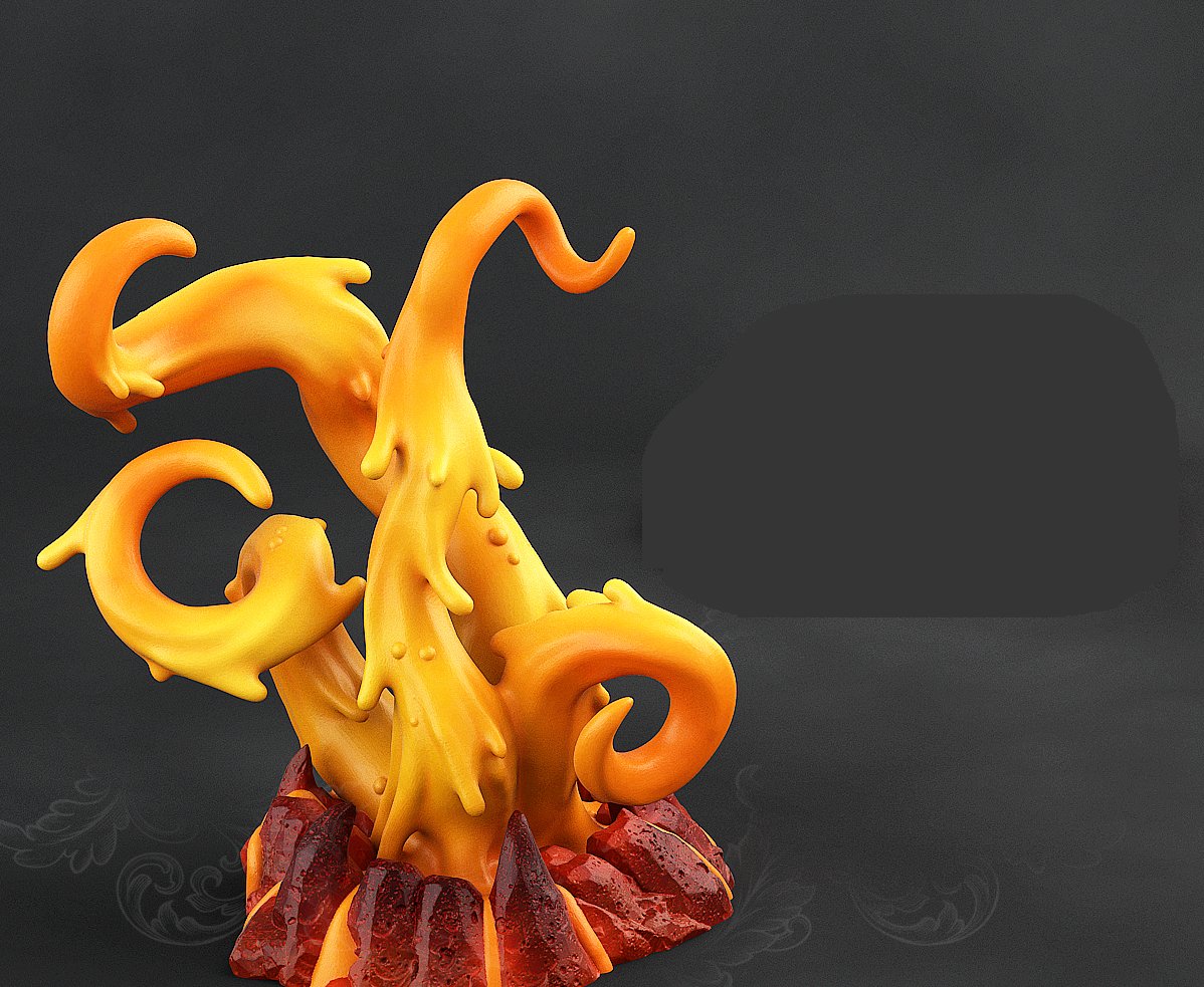 Infernal Magma Tentacles & Pool - Magma Pack - Print Your Monsters