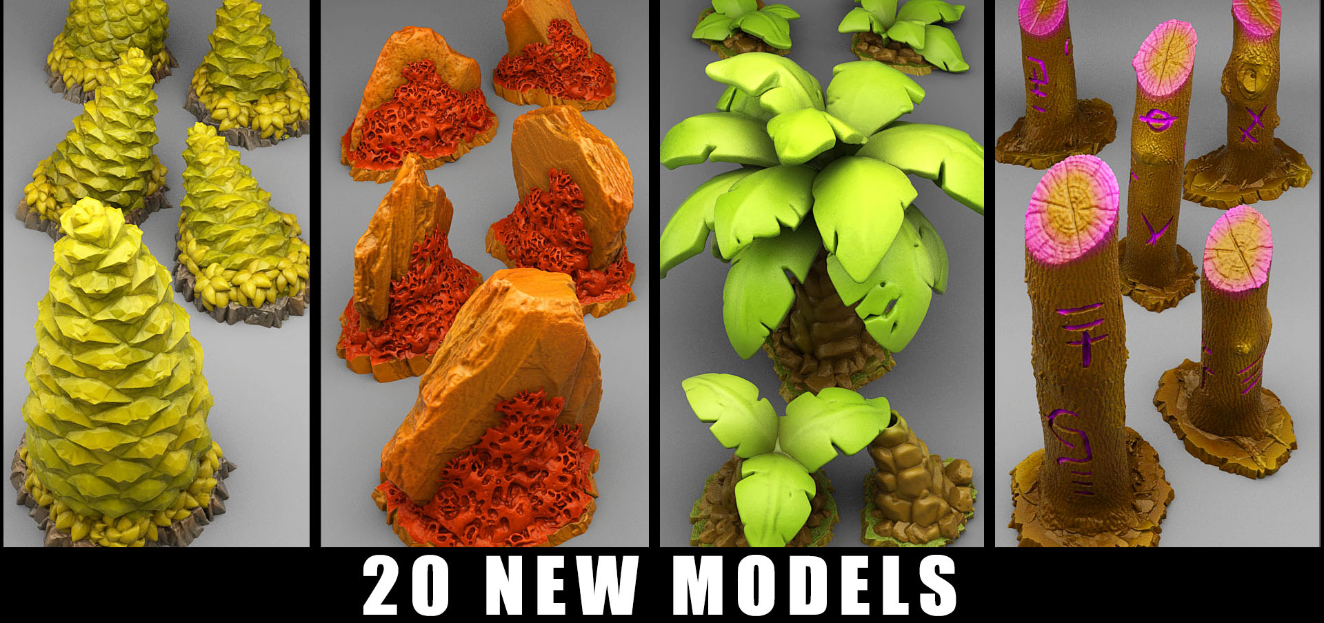 Witch Cursed Trees - Plants & Rocks Dez - Print Your Monsters