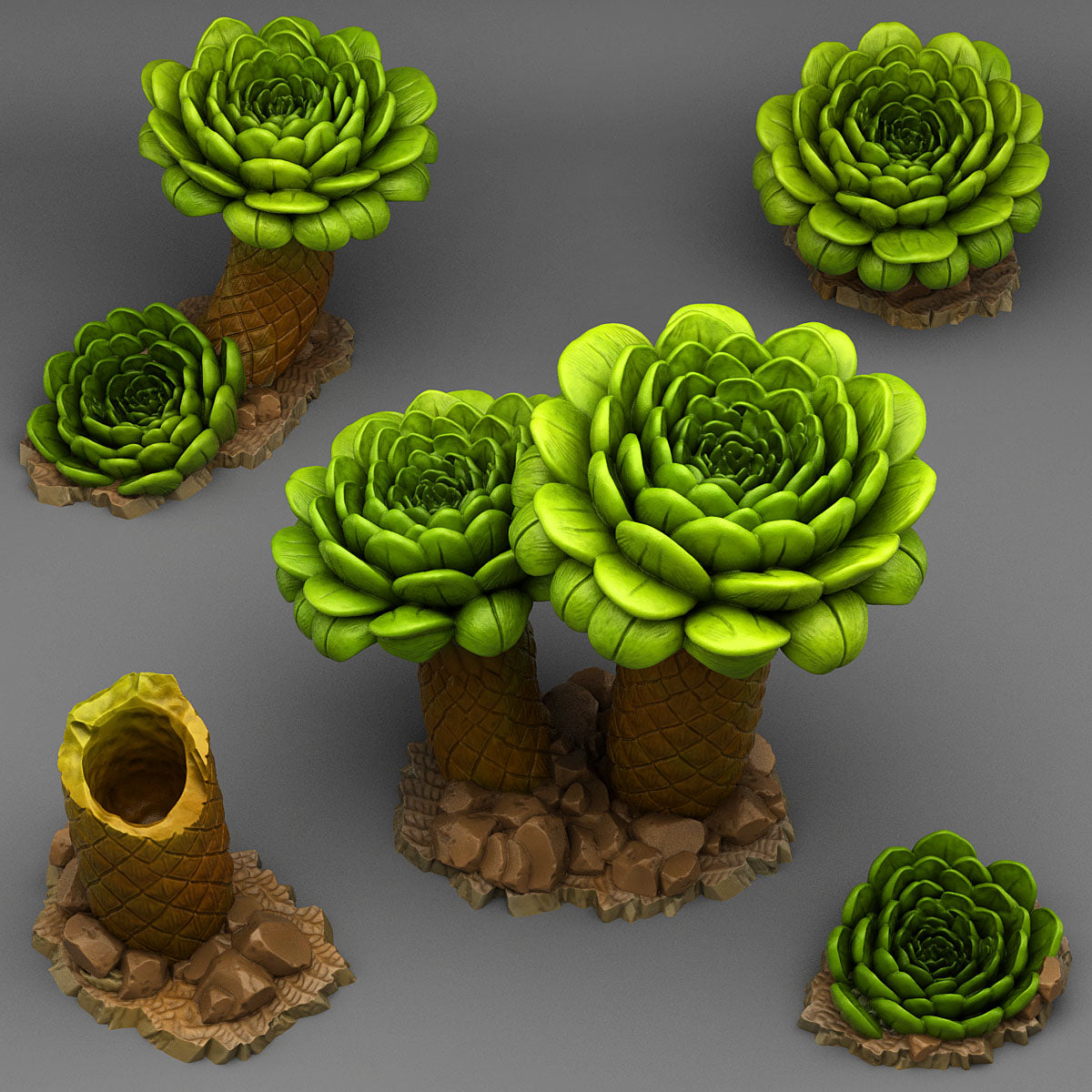 Island Flowers - Plants & Rocks Sep - Print Your Monsters
