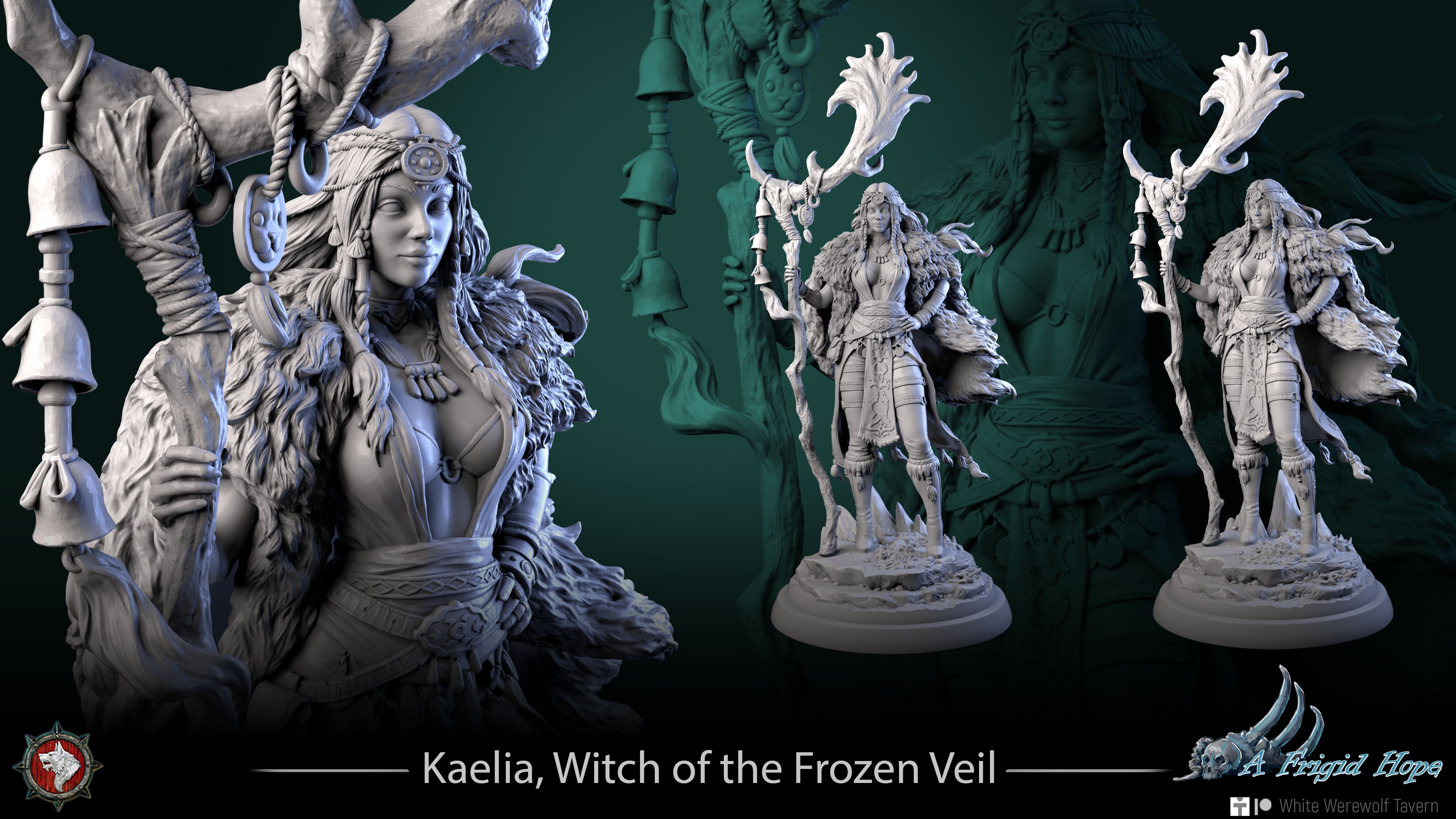 Kaelia, Witch of the Frozen Veil - from the A Frigid Hope series by White Werewolf Tavern