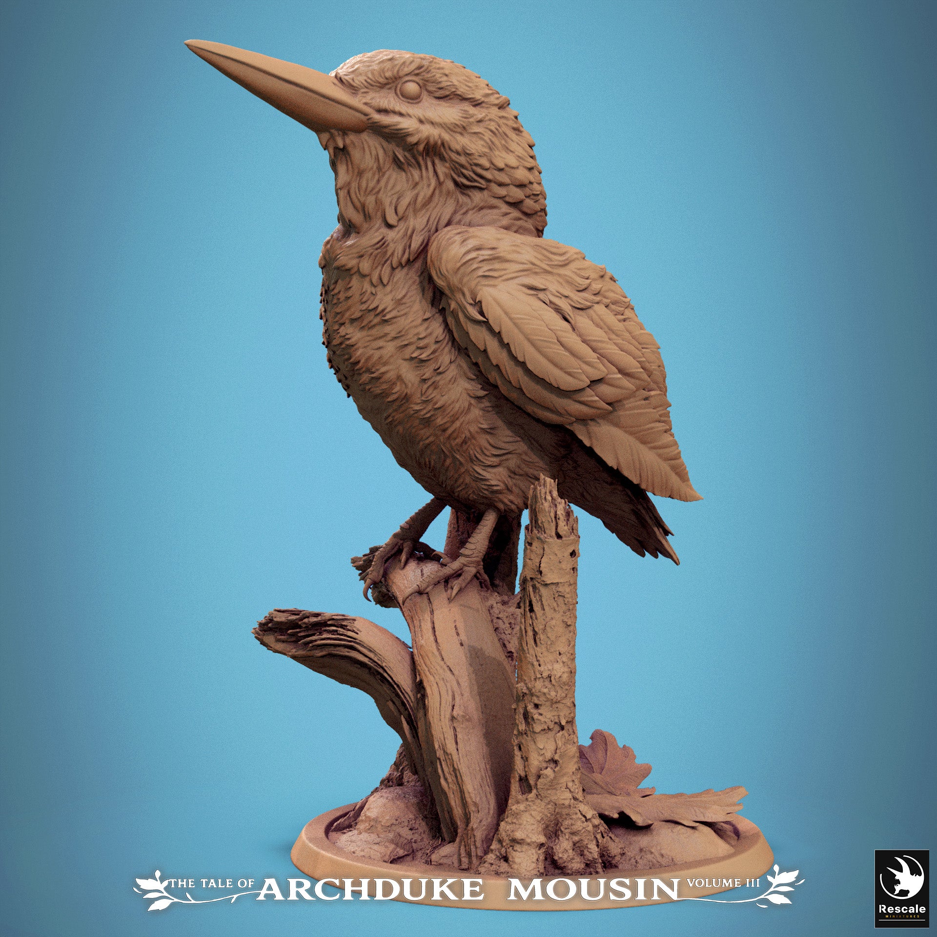 Mouse on Kingfisher Stand - Tales of Archduke Mousin III - Rescale Miniatures